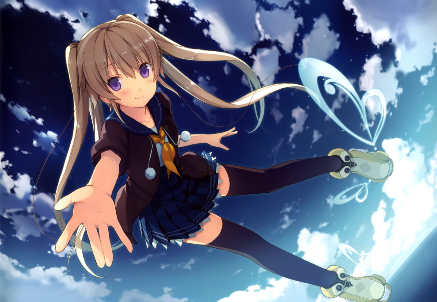 ao_no_kanata_no_four_rhythm arisaka_mashiro seifuku sprite suzumori thighhighs wings