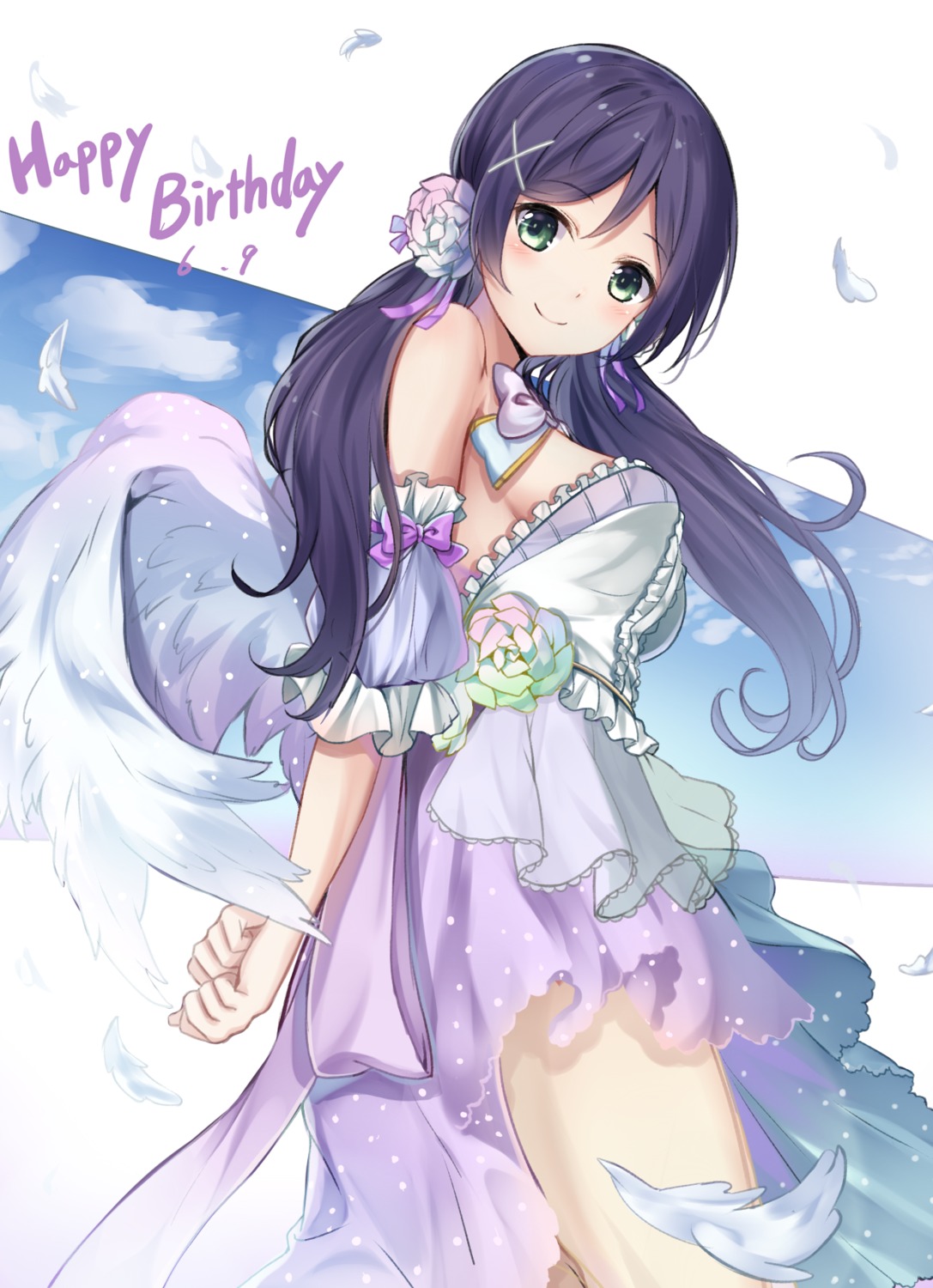 dress karumayu love_live! toujou_nozomi wings