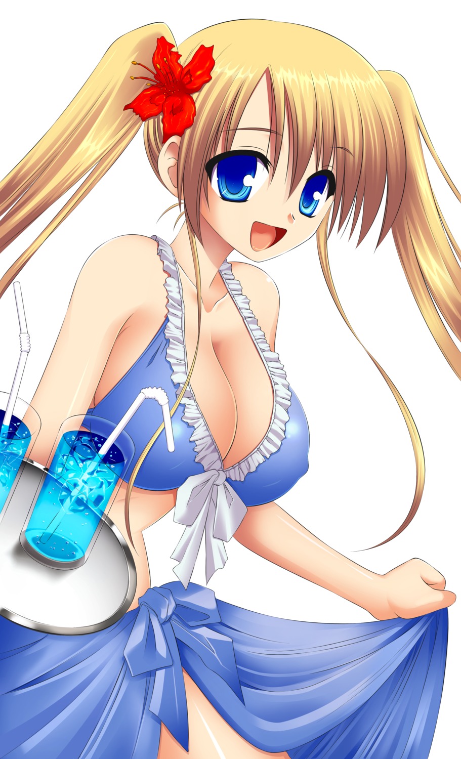 bikini cleavage erect_nipples lizlet_l_chelsie matra_milan omamori_himari swimsuits