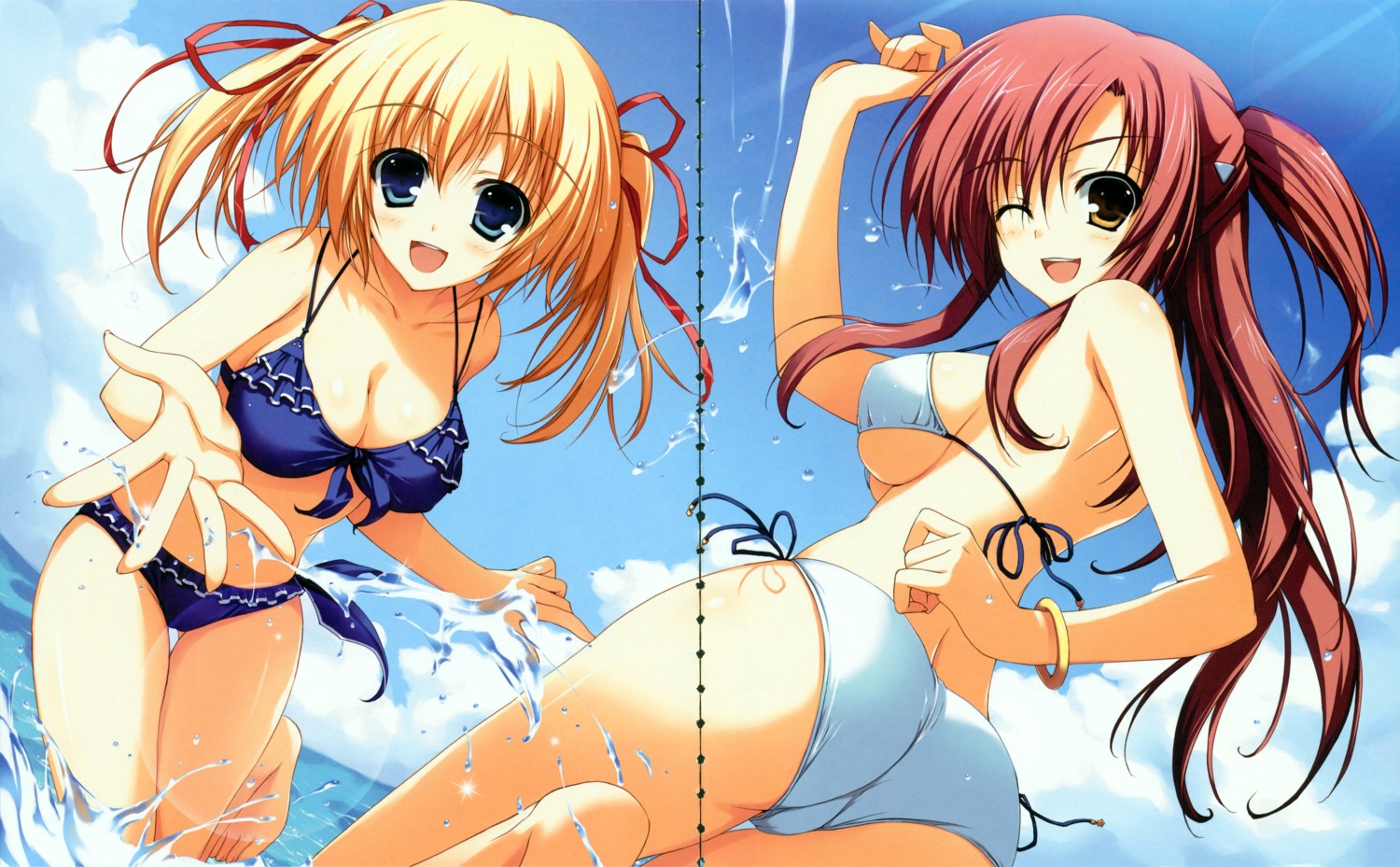 bikini cleavage gap mugenkidou swimsuits tomose_shunsaku