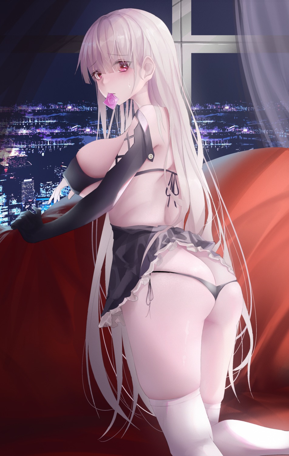 ass azur_lane bra erect_nipples formidable_(azur_lane) pantsu thighhighs turbulence