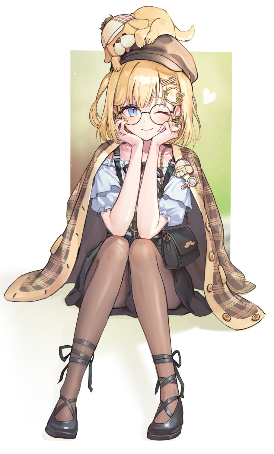 hololive hololive_english megane pantyhose skirt_lift tf18080512 watson_amelia