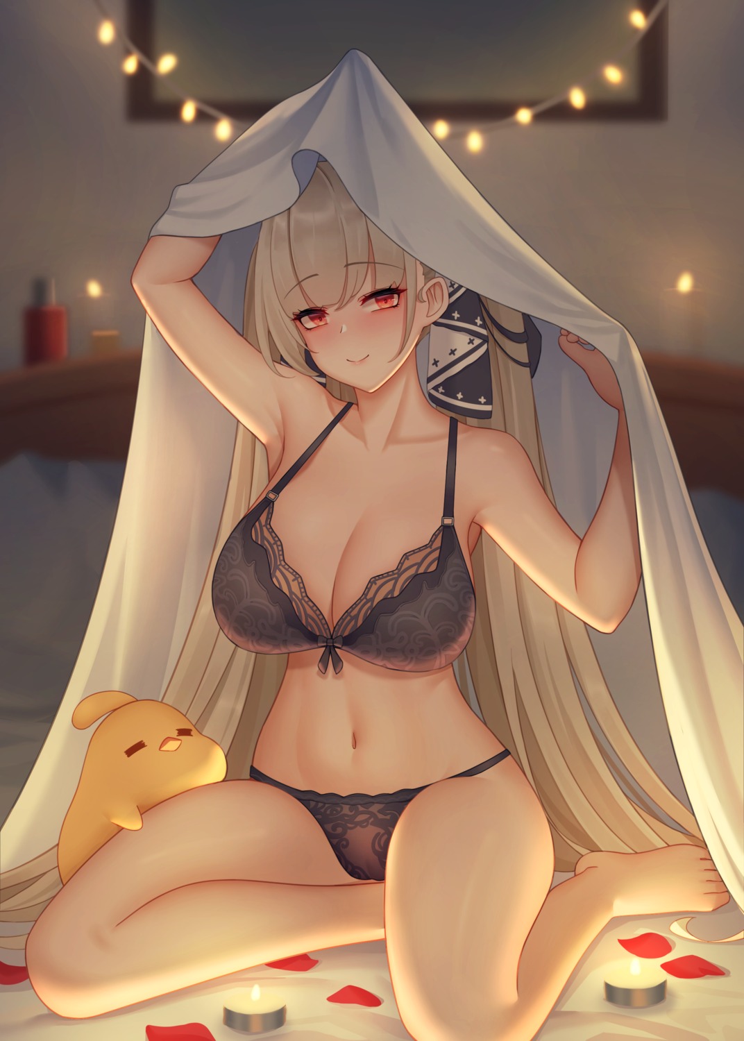 azur_lane bra cameltoe formidable_(azur_lane) manjuu_(azur_lane) pantsu sheets wei_xiao