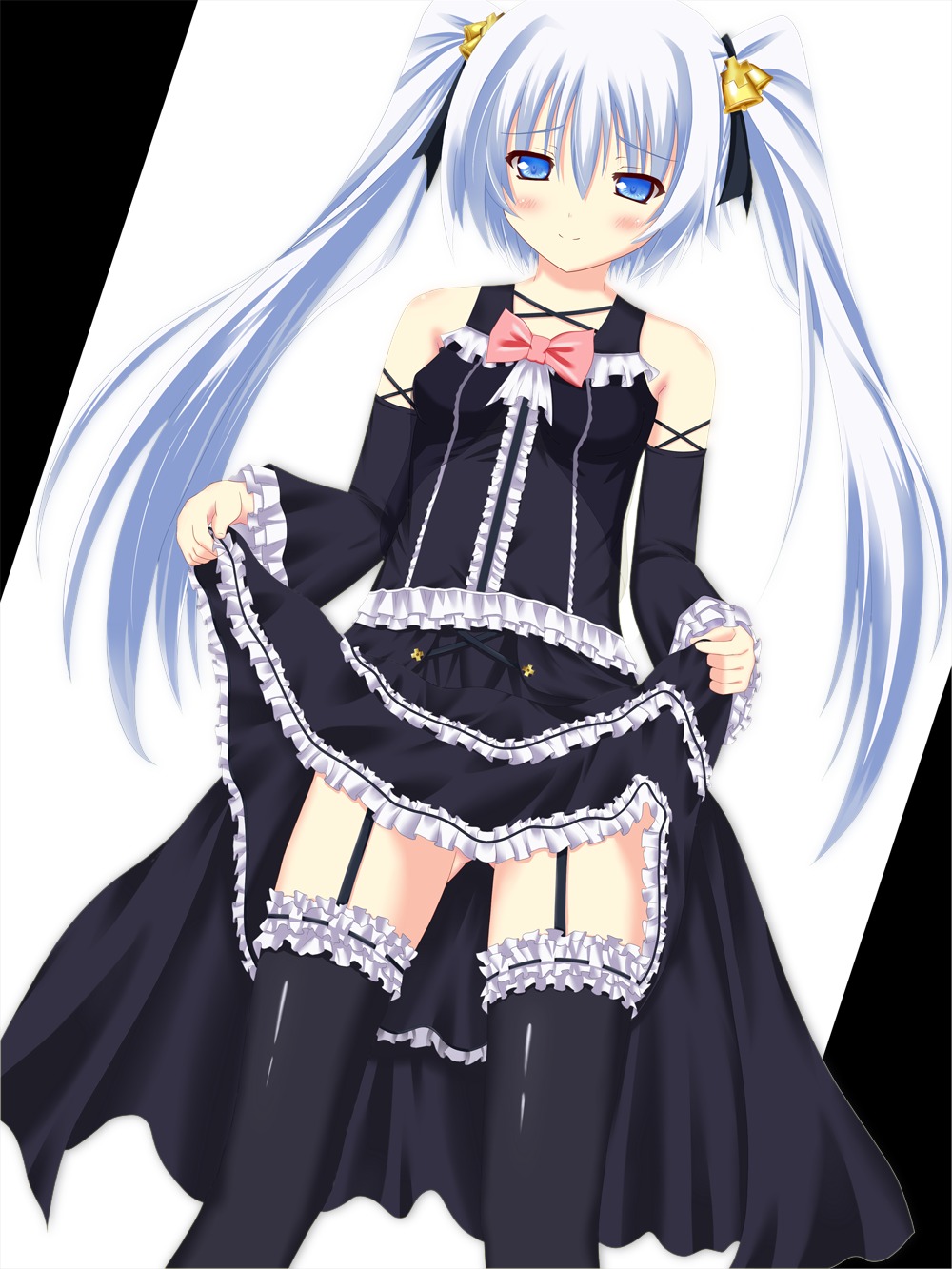 gothic_lolita kokago lolita_fashion skirt_lift stockings thighhighs