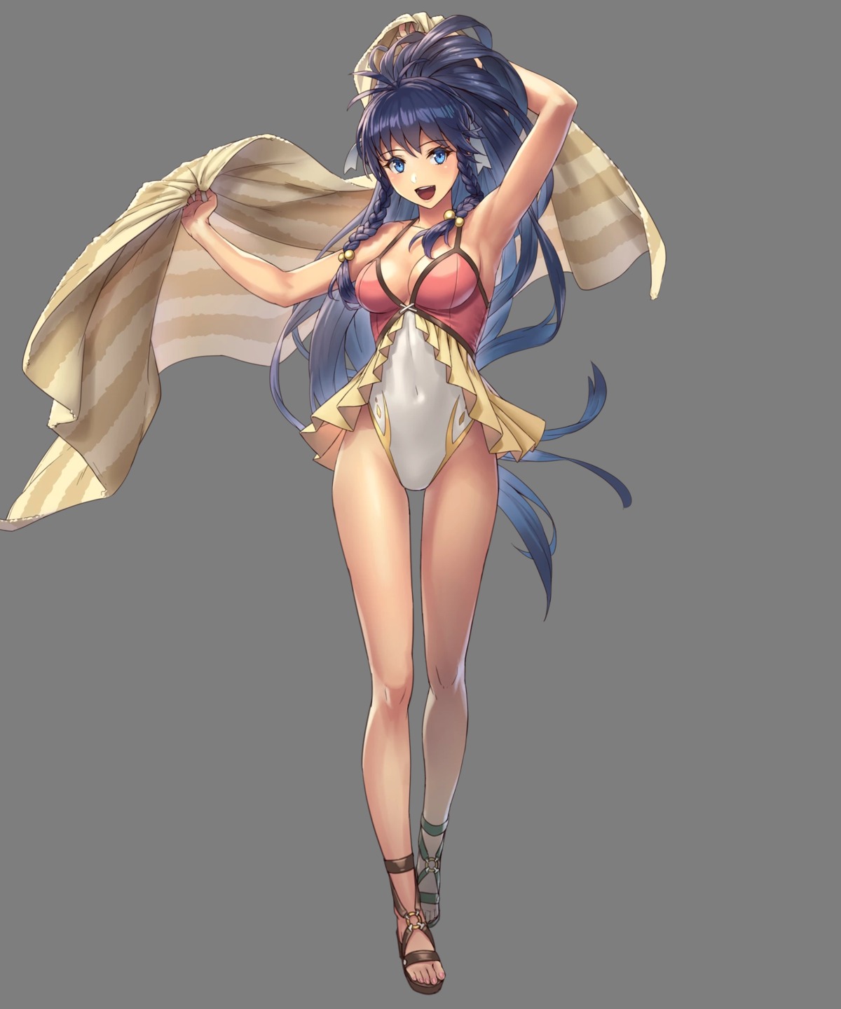 breast_hold cleavage cuboon fire_emblem fire_emblem:_seima_no_kouseki fire_emblem_heroes nintendo swimsuits tana_(fire_emblem) transparent_png