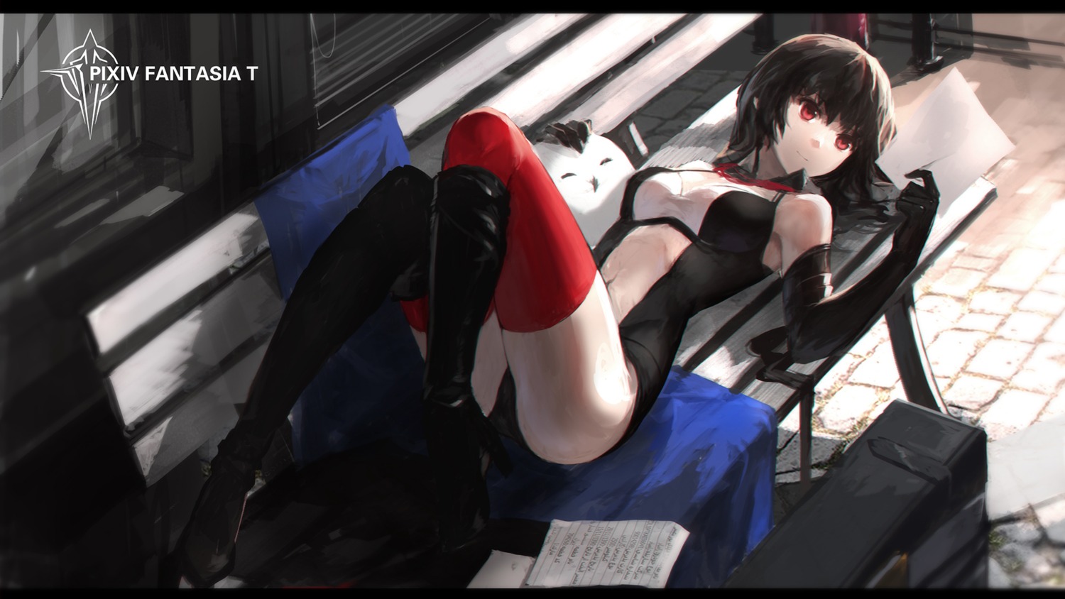 cleavage heels leotard pixiv_fantasia pixiv_fantasia_t swd3e2 thighhighs