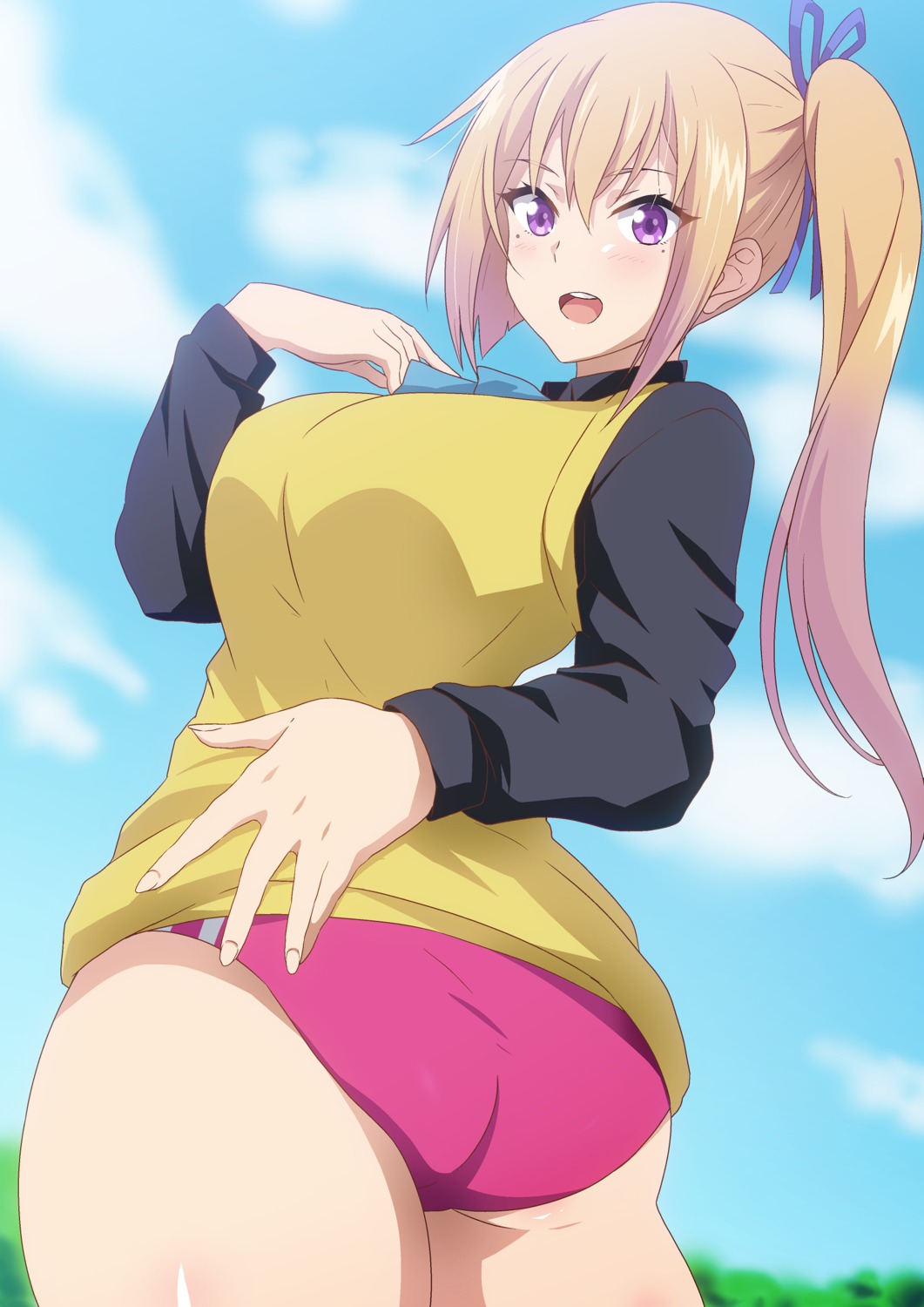 ass buruma harahera kawakami_mai musaigen_no_phantom_world seifuku sweater