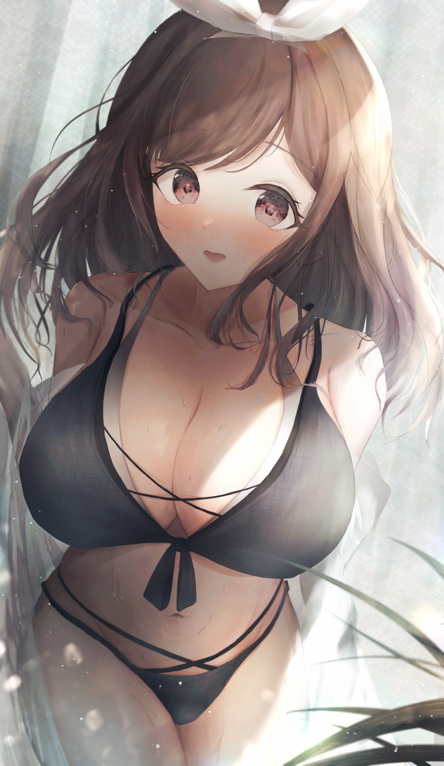 bikini coffee_upa swimsuits the_idolm@ster the_idolm@ster_shiny_colors tsukioka_kogane wet