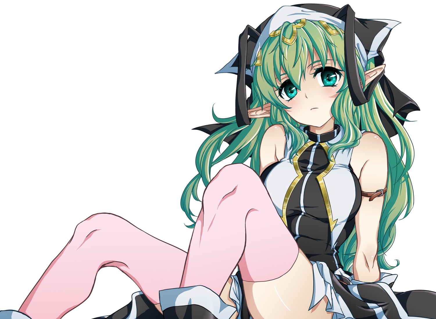 battle_sister_eclair cardfight_vanguard elf nun pointy_ears saeka thighhighs