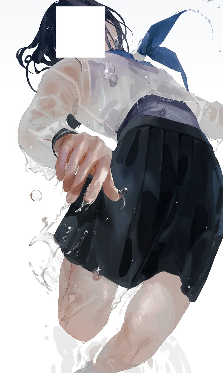 aq_ll see_through seifuku swimsuits tagme wet wet_clothes