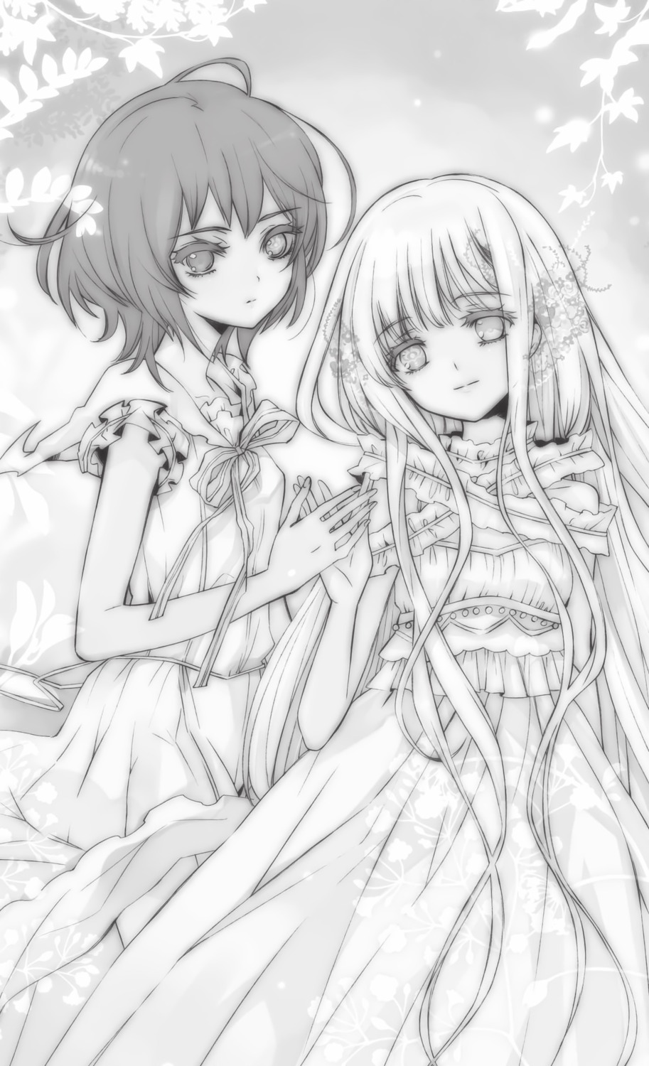 dress ito_noizi jpeg_artifacts monochrome unisonshift