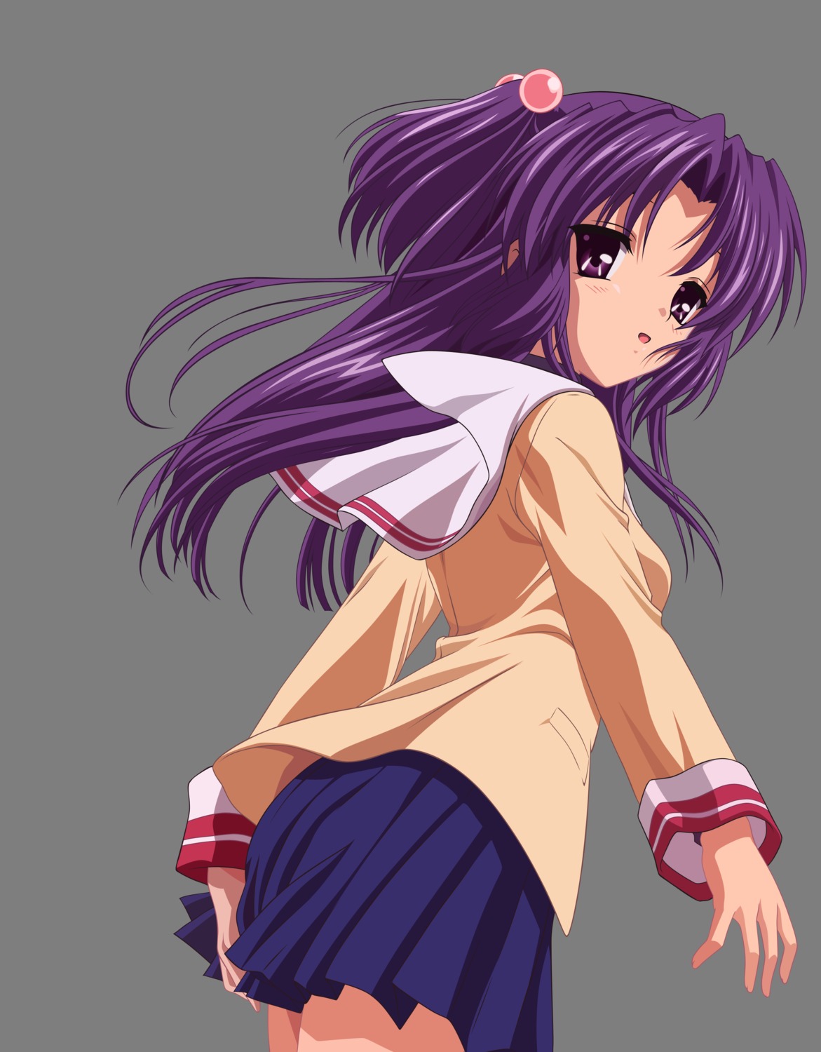 clannad ichinose_kotomi seifuku transparent_png vector_trace