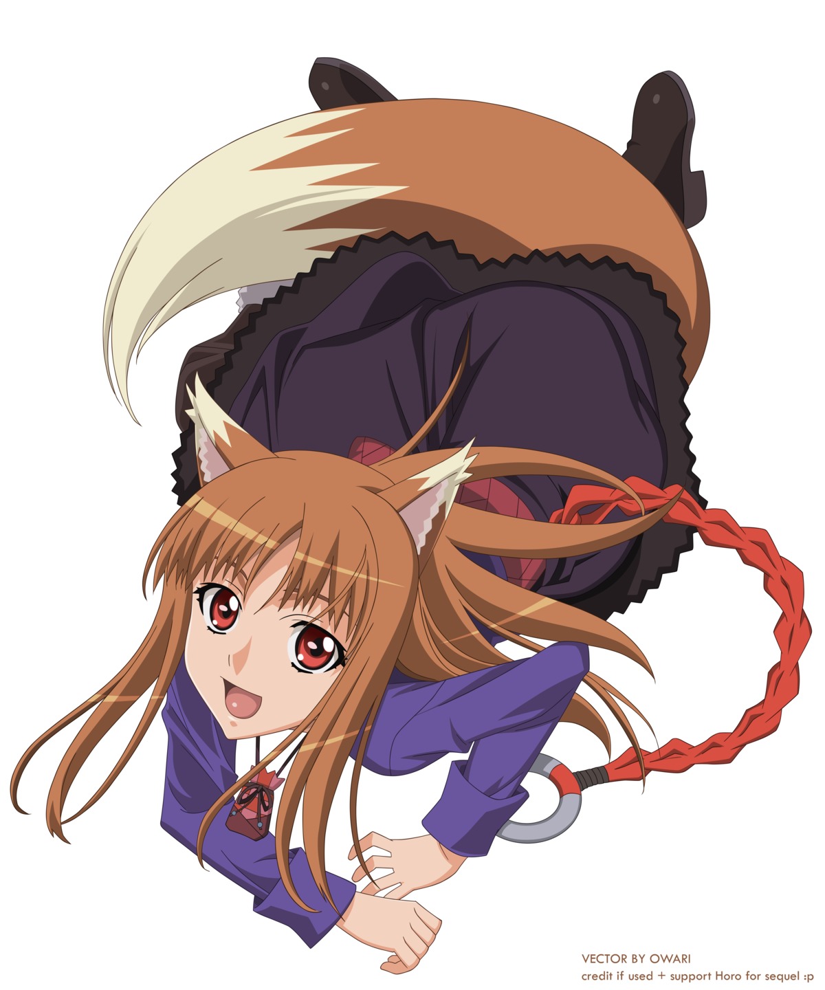 animal_ears holo spice_and_wolf tail vector_trace watermark