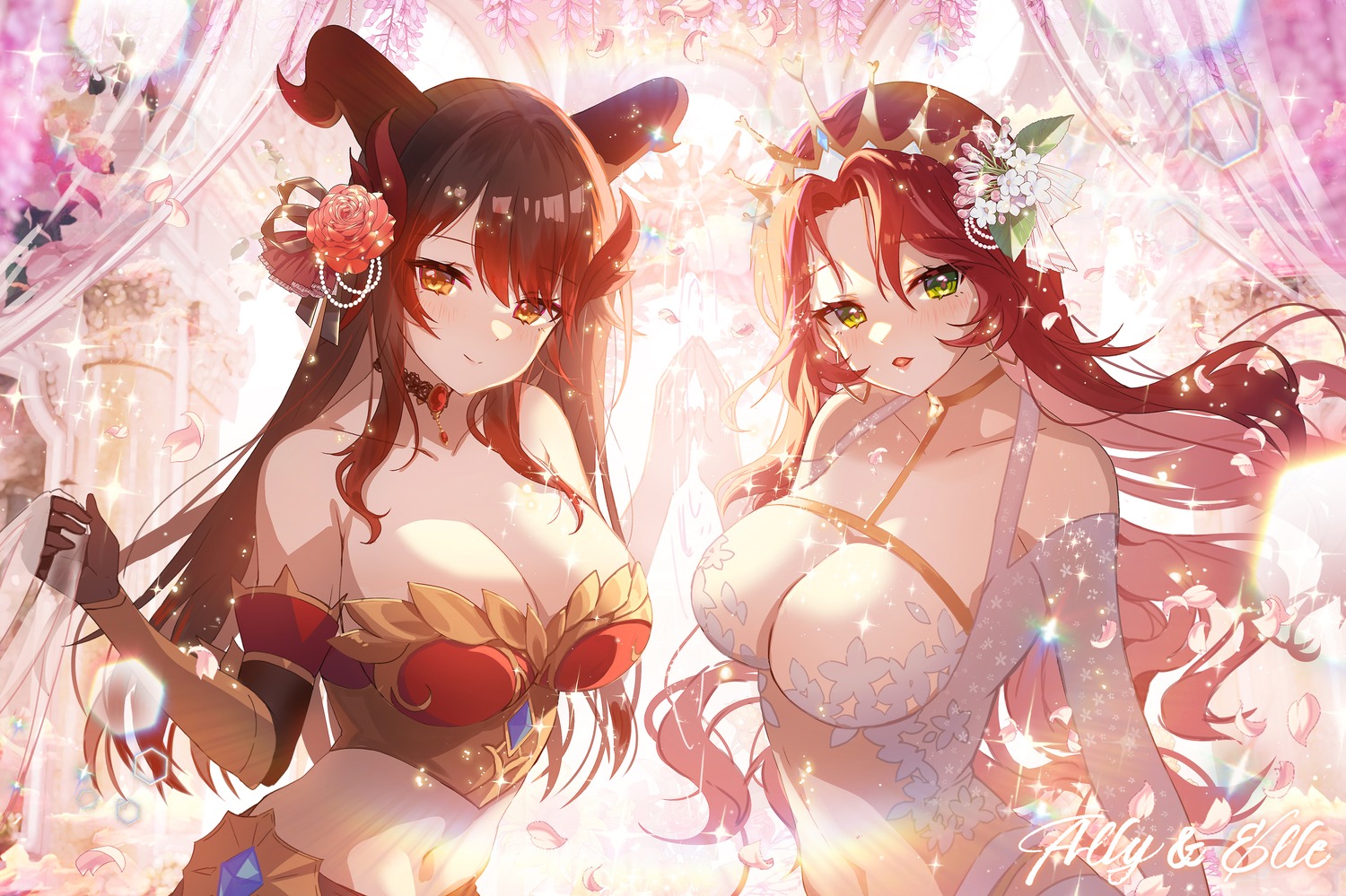 apple_caramel armor horns indie_virtual_youtuber no_bra