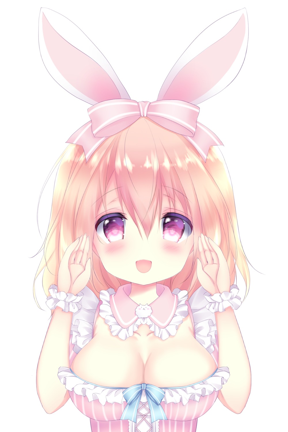 animal_ears bunny_ears cleavage gochuumon_wa_usagi_desu_ka? hoto_cocoa maid rarana