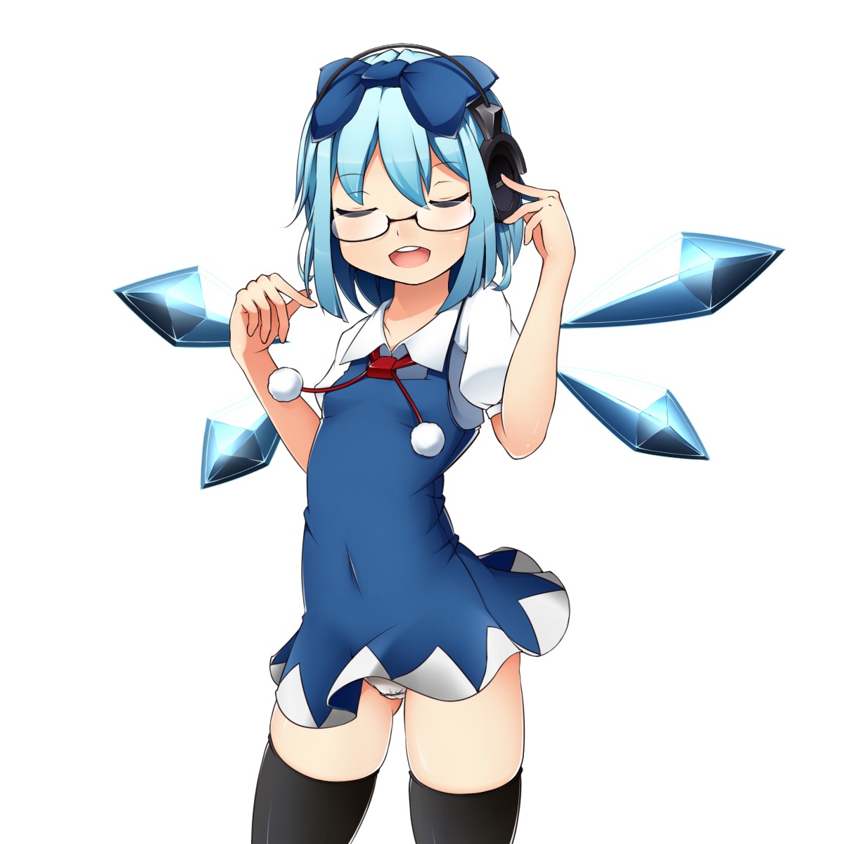 cirno headphones kinakomoti loli megane pantsu touhou