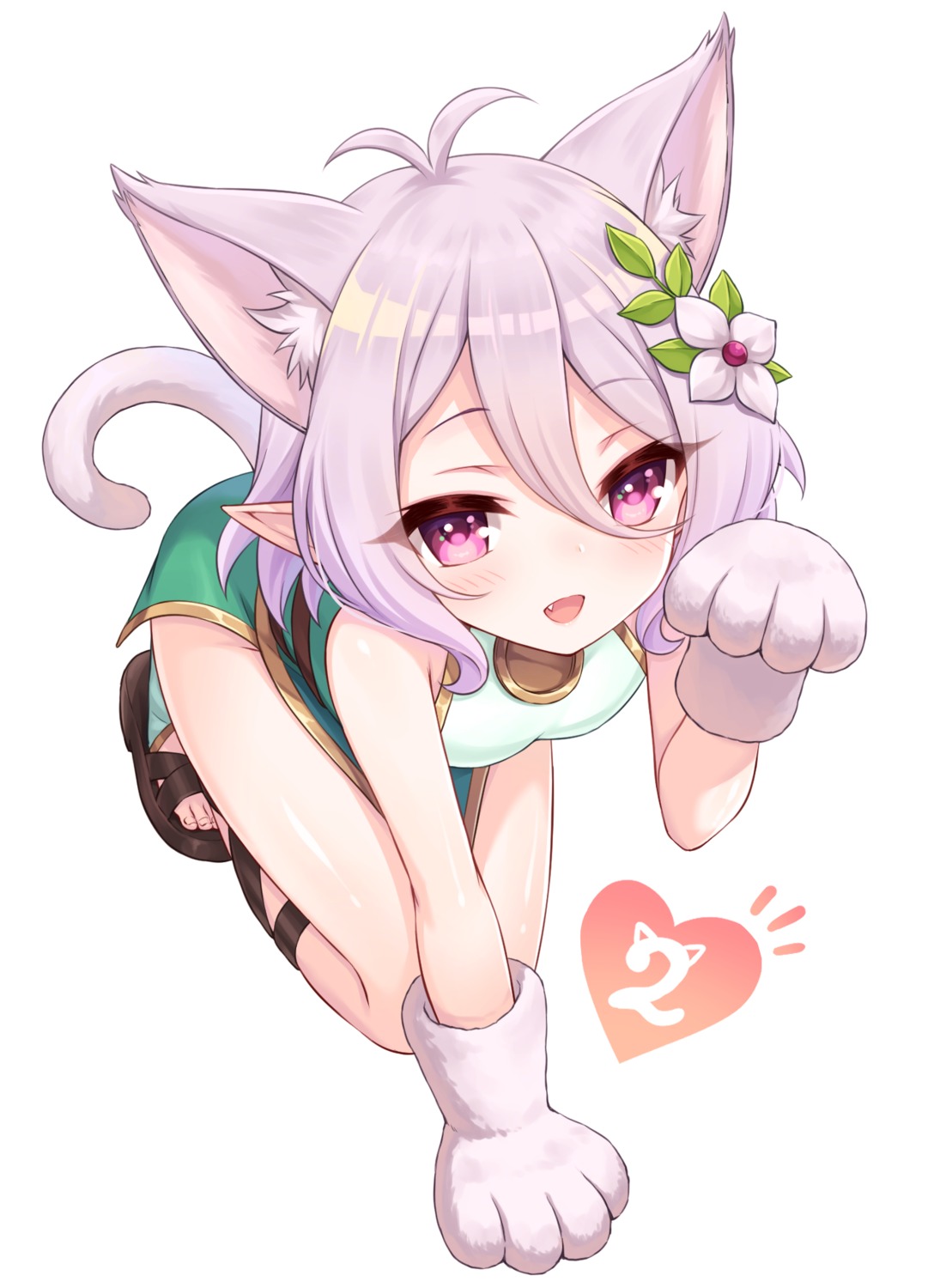 animal_ears dress kokkoro nekomimi princess_connect princess_connect!_re:dive tail tomo_(pixiv)