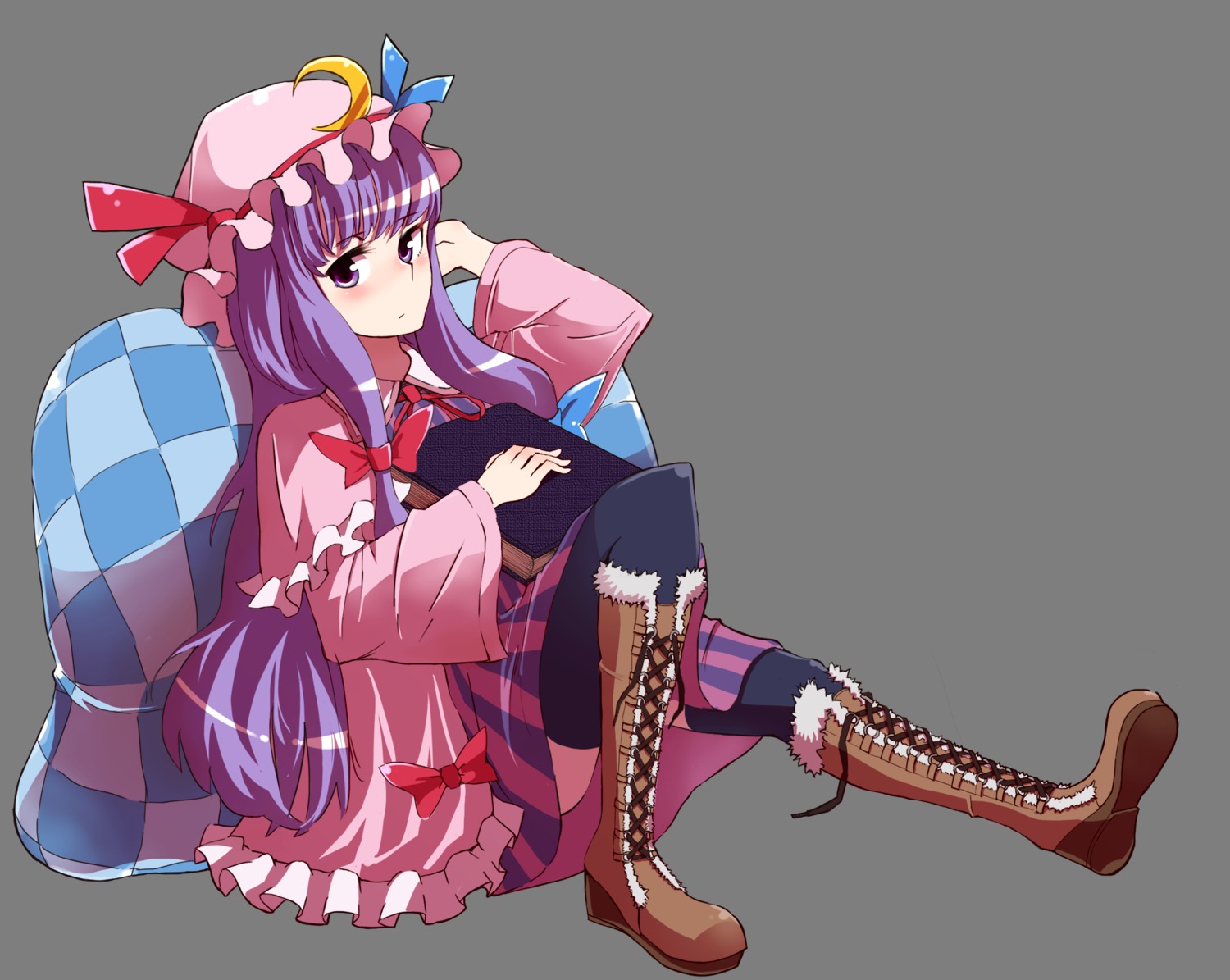 moromiso patchouli_knowledge thighhighs touhou transparent_png