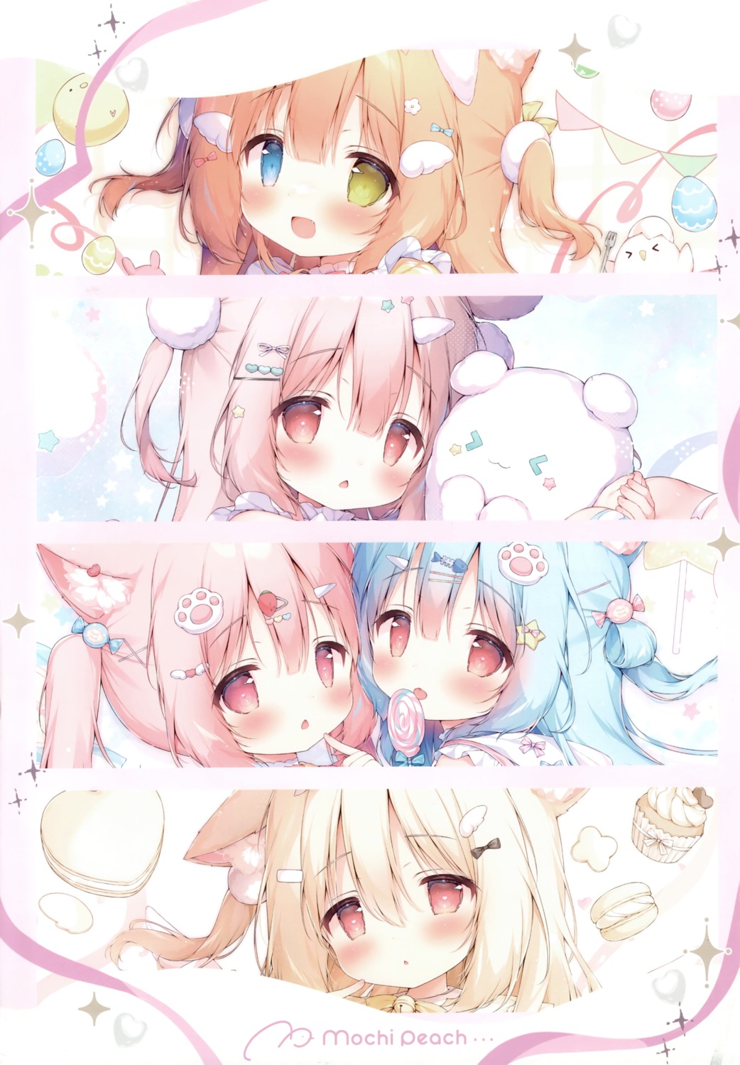 animal_ears heterochromia inumimi mochi_peach momozu_komamochi nekomimi