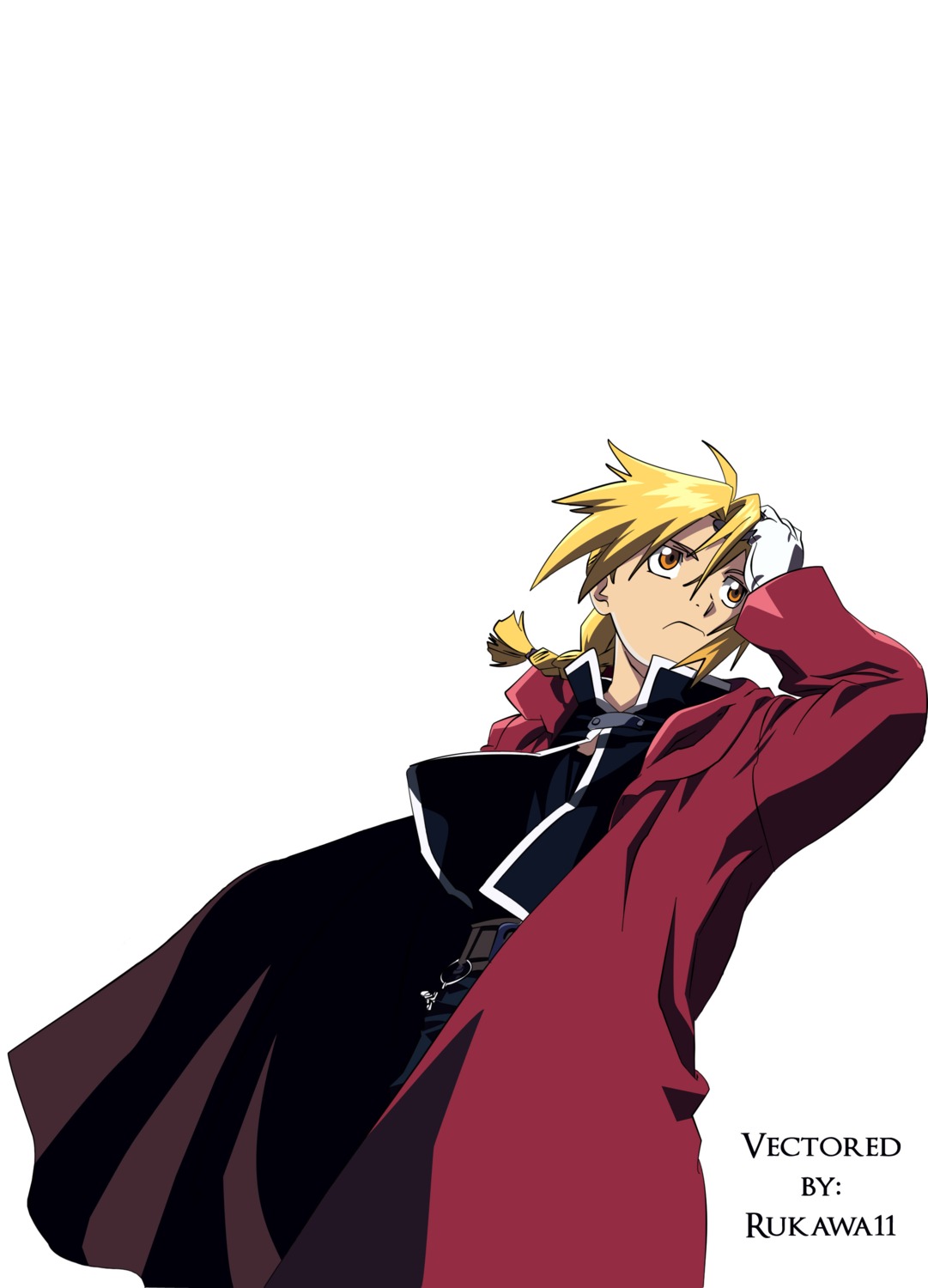 edward_elric fullmetal_alchemist male vector_trace watermark