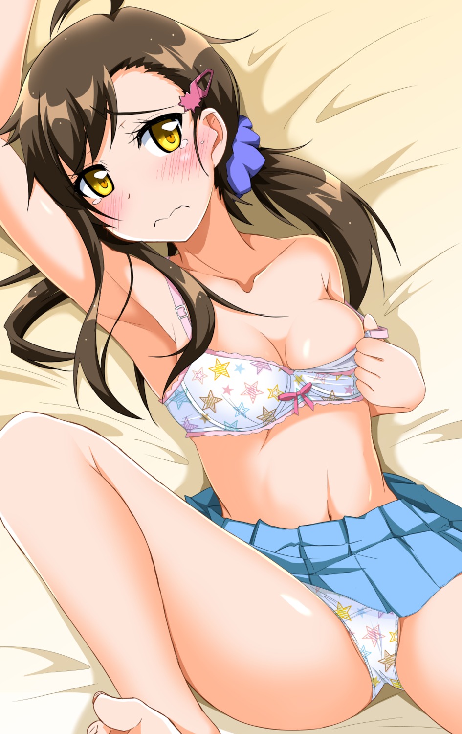 areola bra breasts cla_(torinabe) cleavage nisekoi onodera_haru pantsu undressing