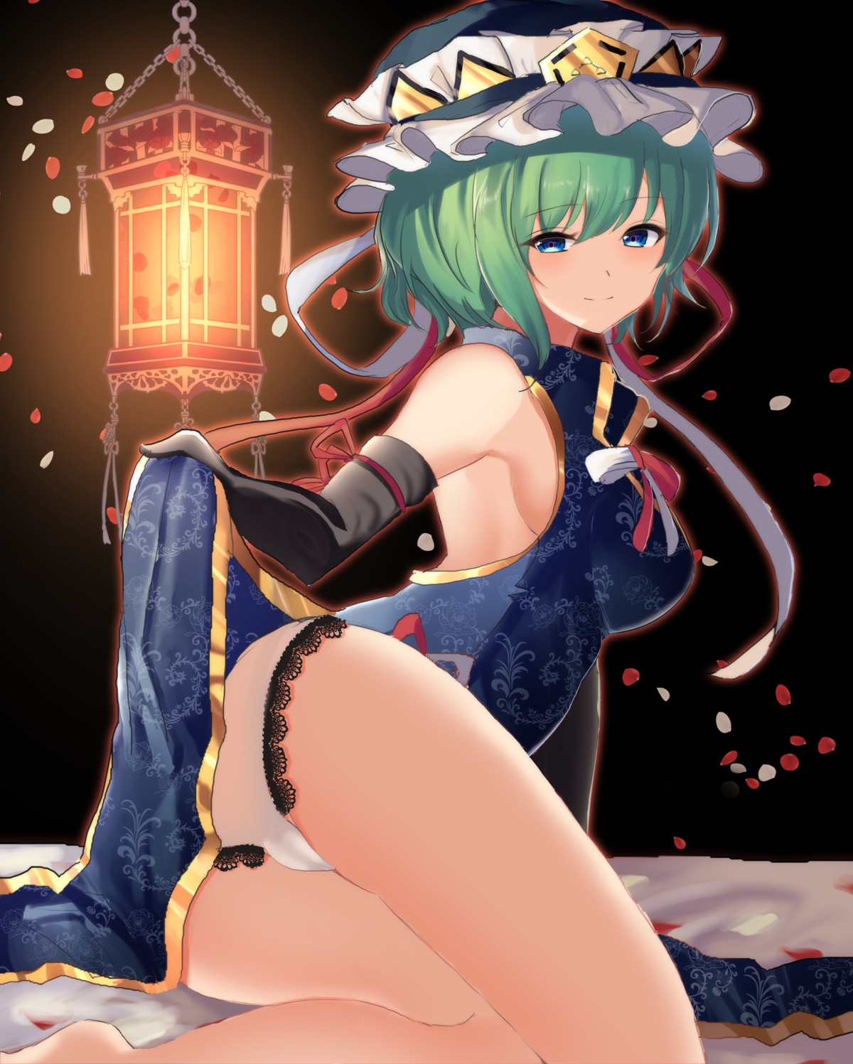 ass cameltoe chinadress kozomezuki pantsu shikieiki_yamaxanadu skirt_lift touhou