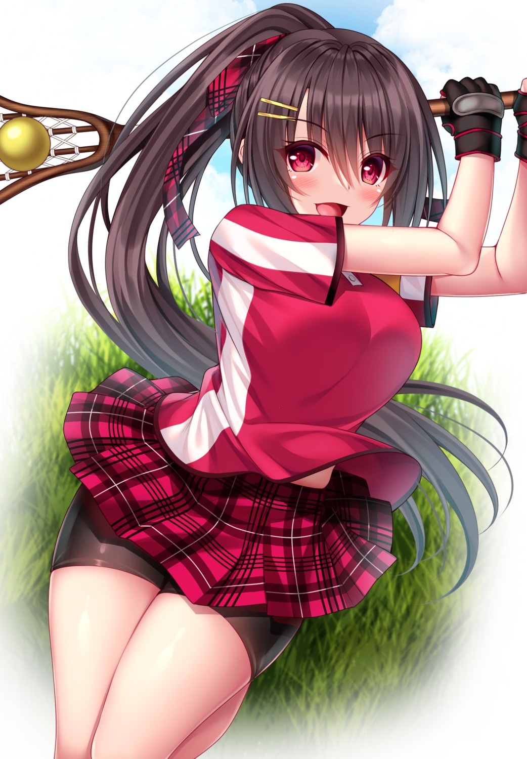 bike_shorts skirt_lift uniform yunagi_amane