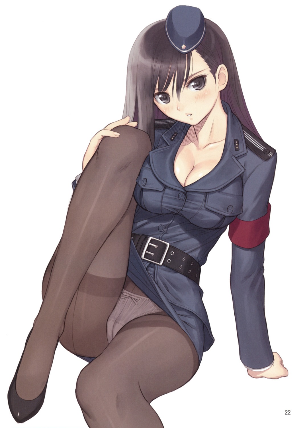 cleavage pantsu pantyhose tony_taka uniform