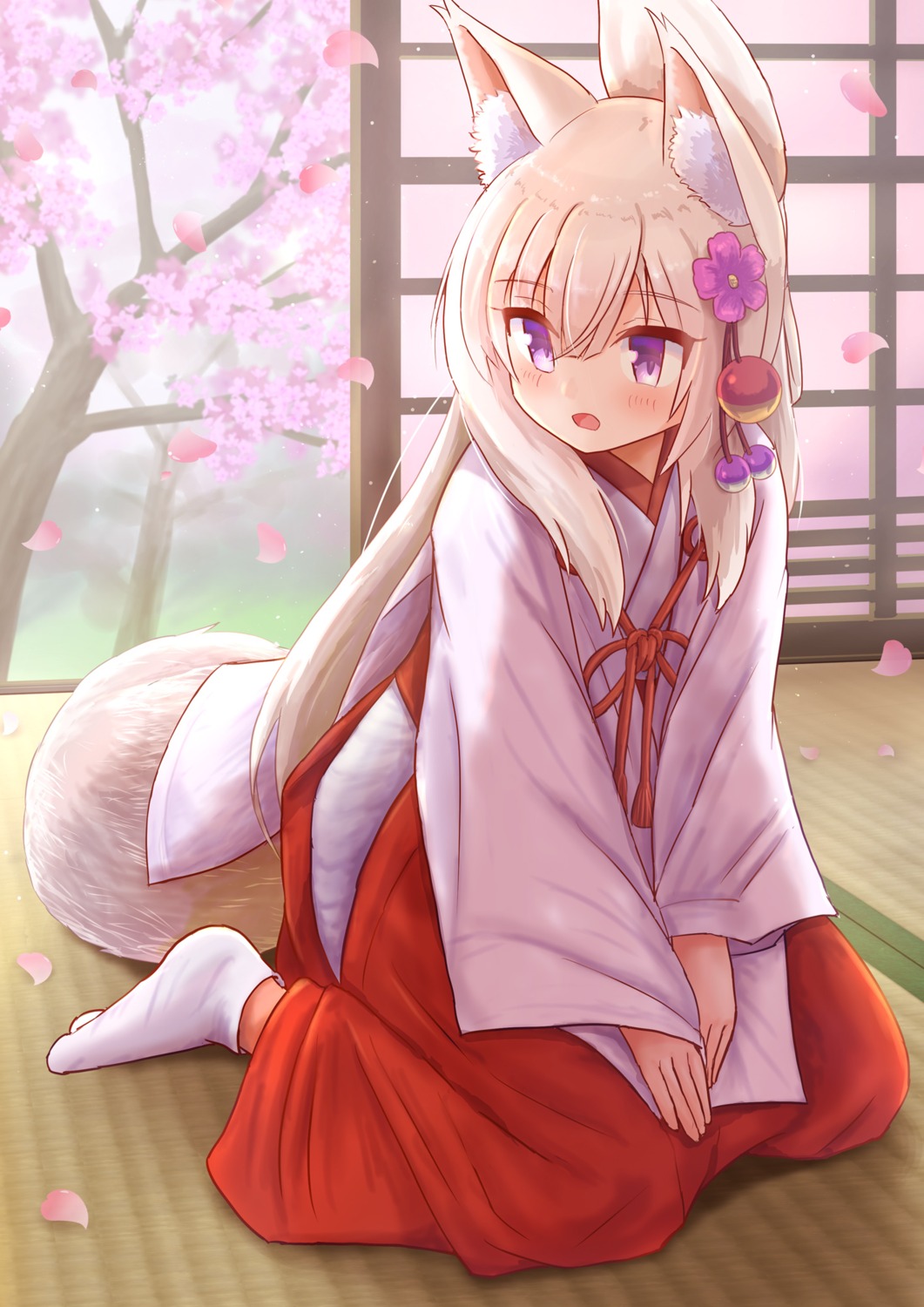 animal_ears iroha_(iroha_matsurika) kitsune miko tail