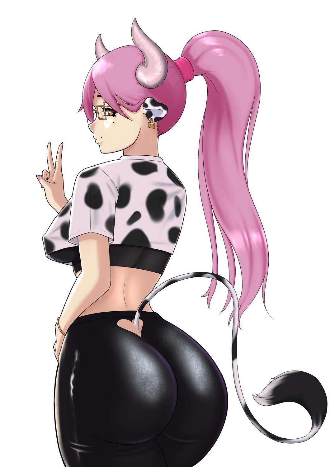 animal_ears ass erect_nipples horns iceringer megane tail