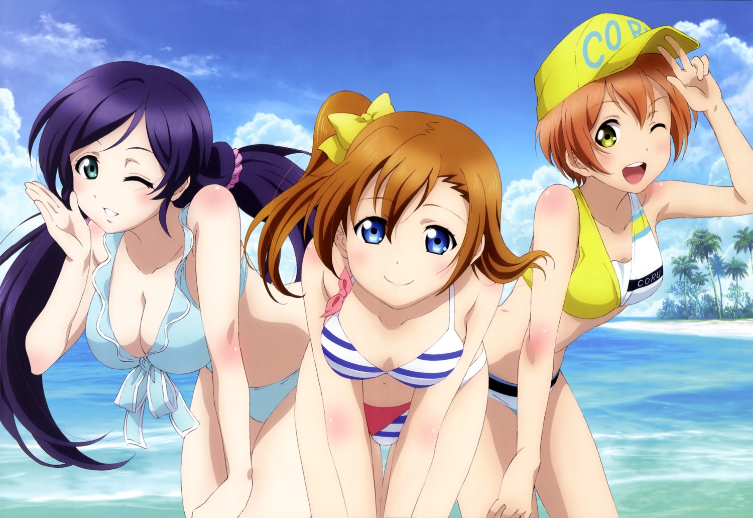 bikini cleavage hoshizora_rin iida_eriko kousaka_honoka love_live! swimsuits toujou_nozomi