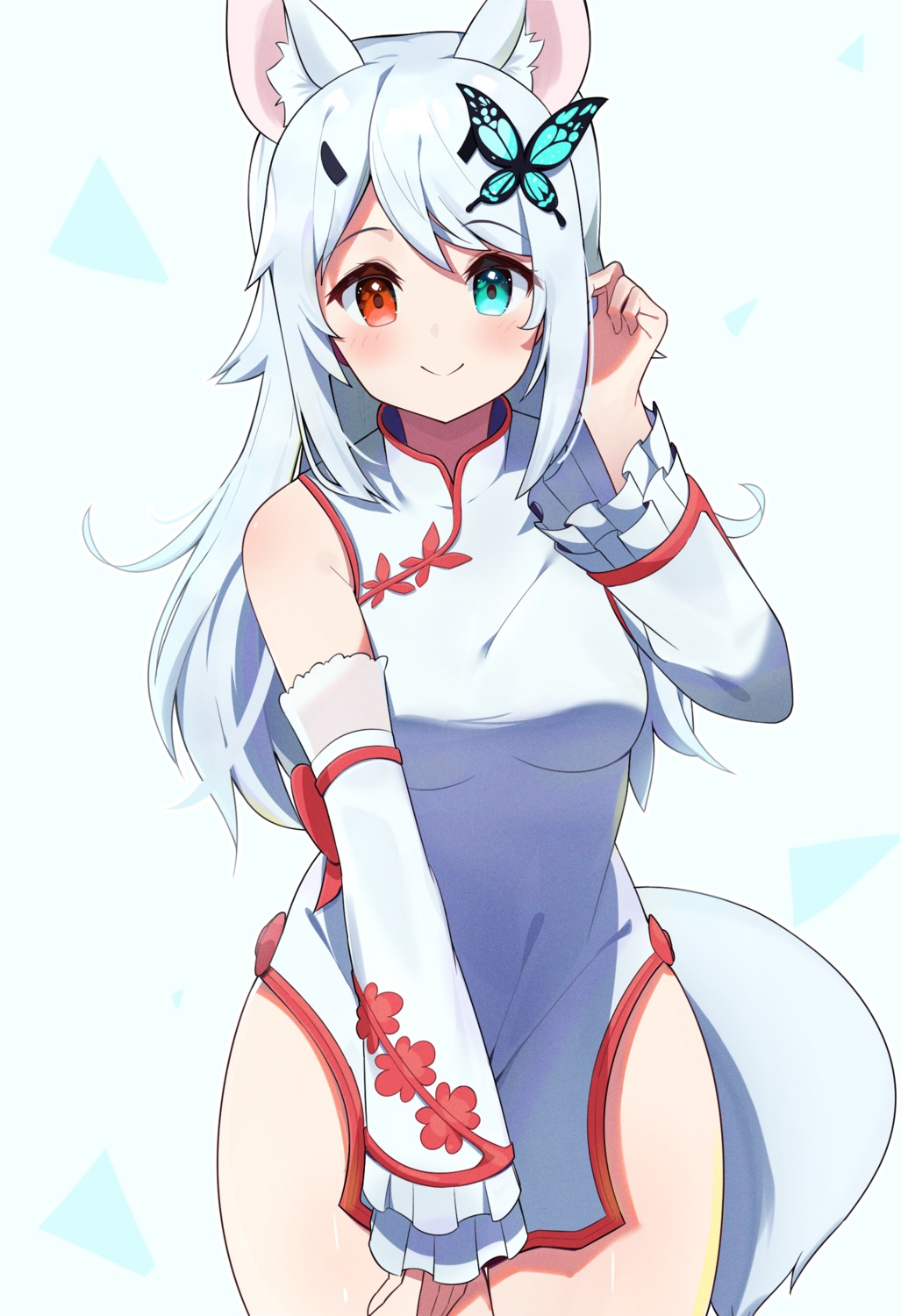 animal_ears chinadress heterochromia tail takosuke0624