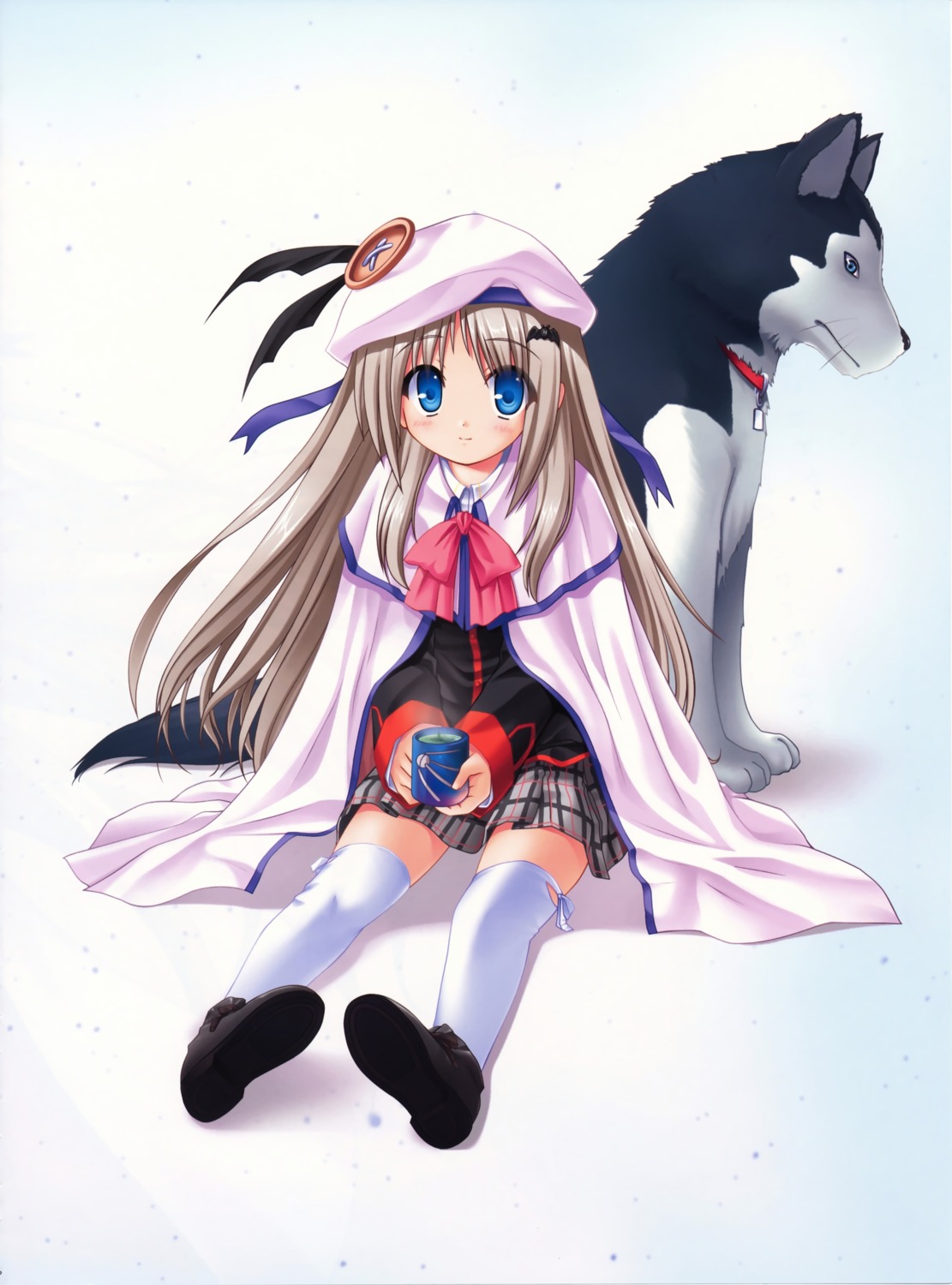 key kud_wafter little_busters! na-ga noumi_kudryavka seifuku thighhighs