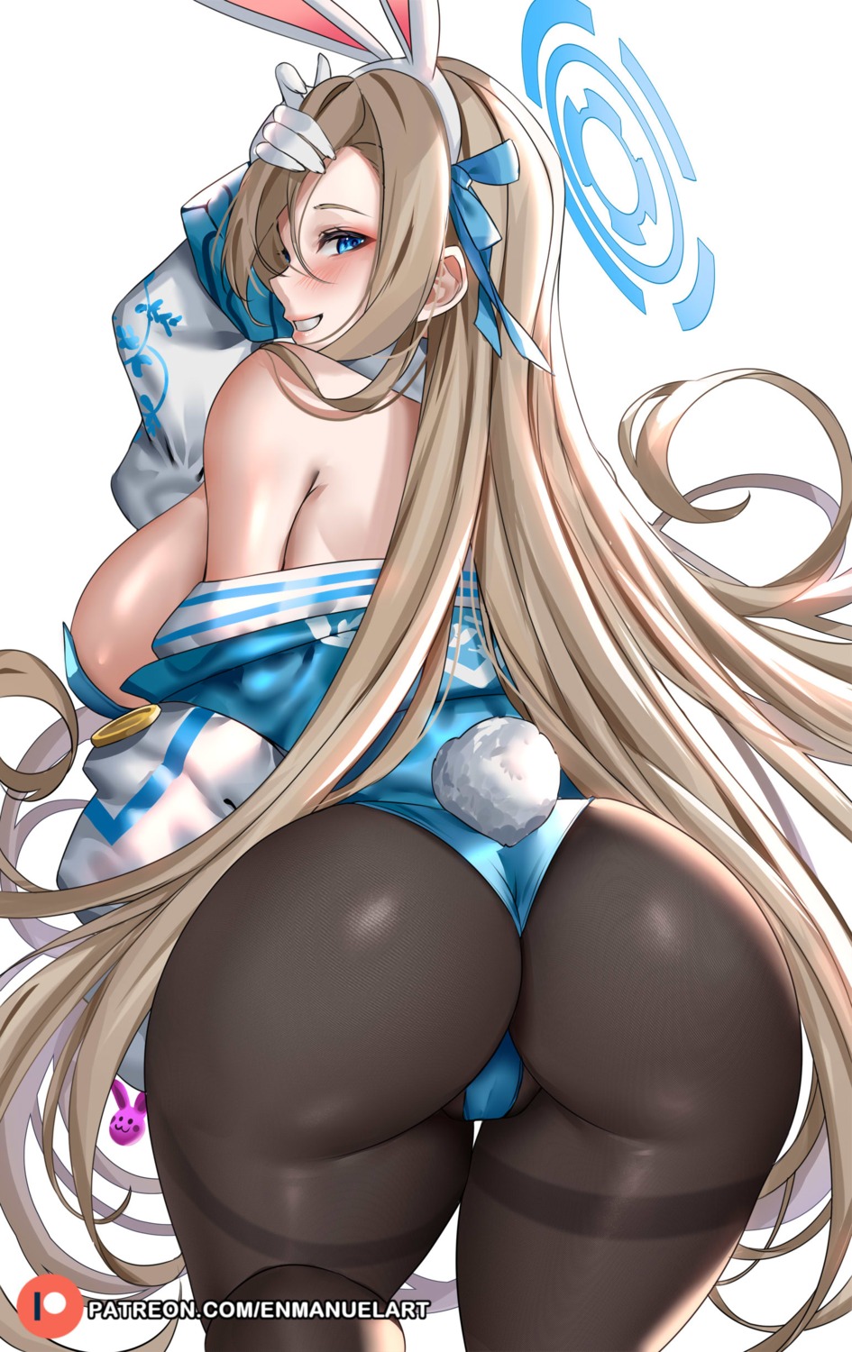 animal_ears ass blue_archive bunny_ears bunny_girl enmanuelart20 halo ichinose_asuna pantyhose tail