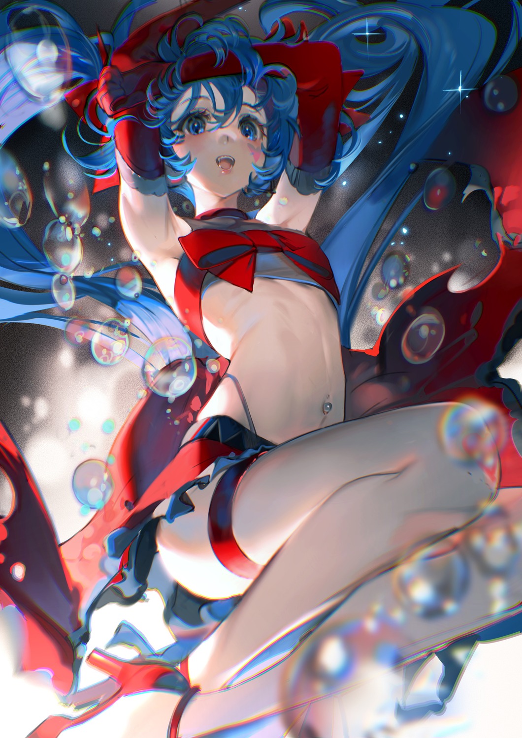 garter hatsune_miku heels pantsu rumoon vocaloid