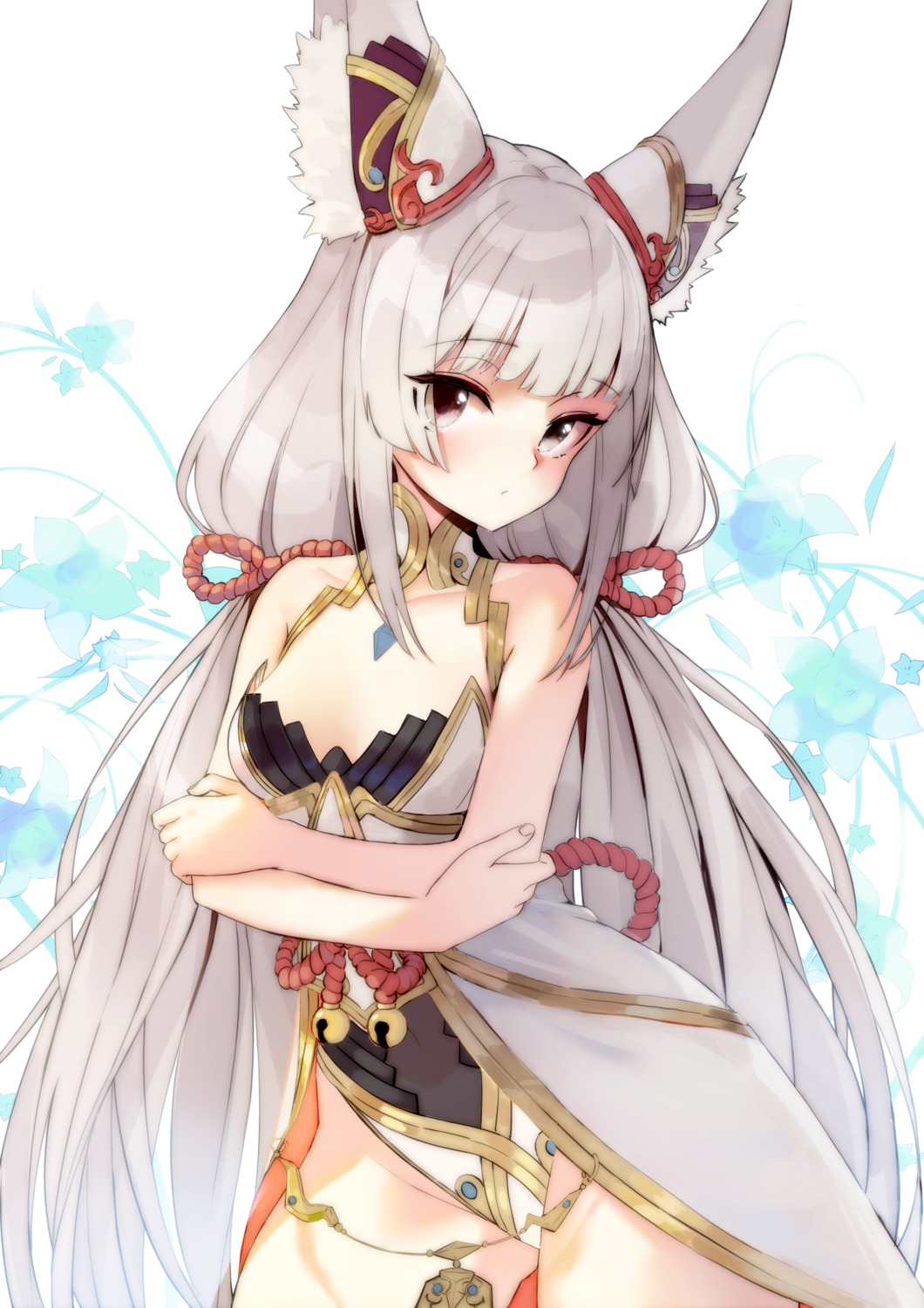 animal_ears cleavage japanese_clothes leotard niyah niyah_(blade) songchuan_li xenoblade xenoblade_chronicles_2