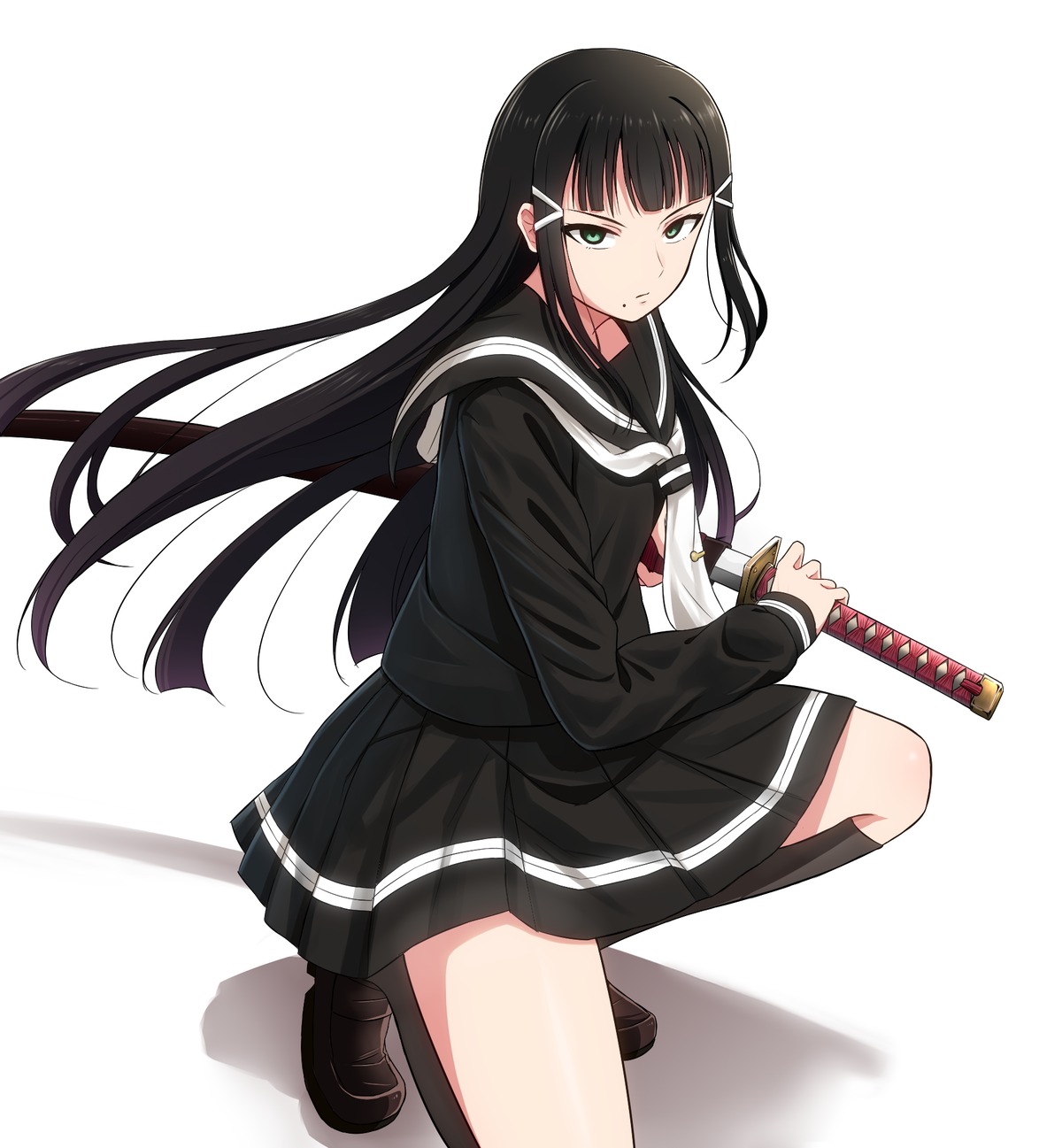 kurosawa_dia love_live!_sunshine!! makkuri seifuku sword