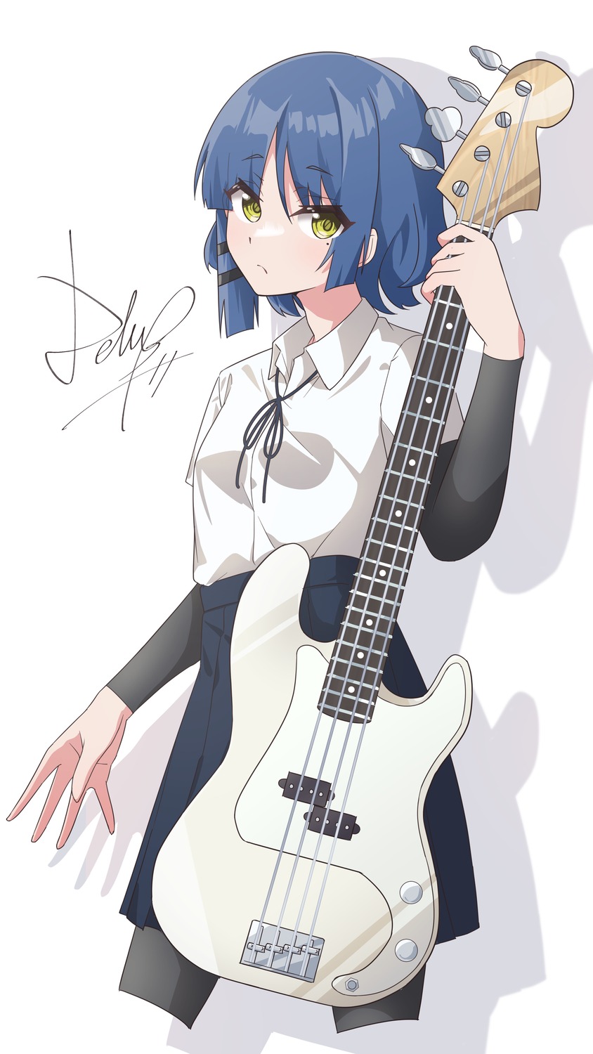 bocchi the rock! yamada ryou autographed guitar pantyhose seifuku tagme ...