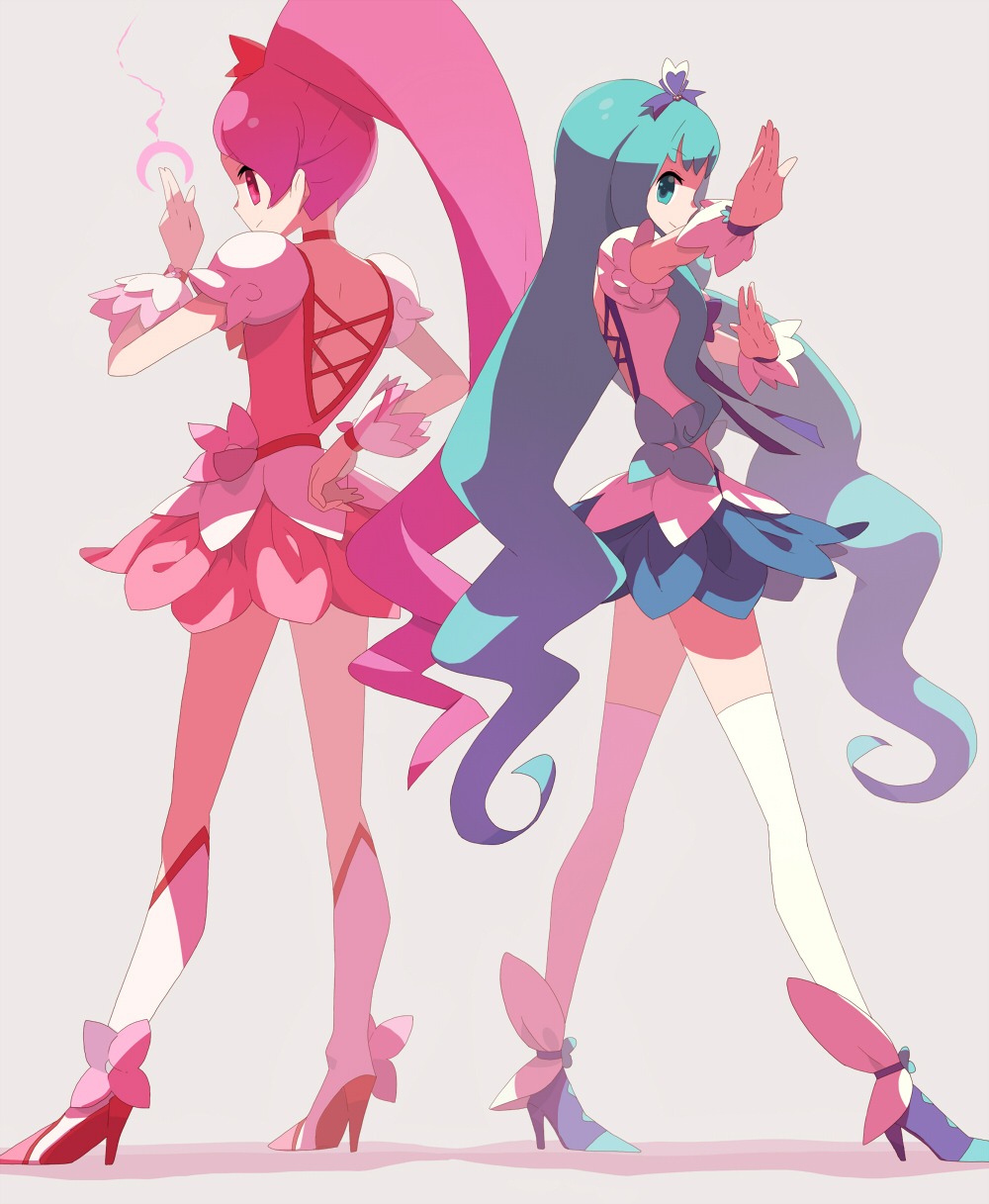 hanasaki_tsubomi heartcatch_pretty_cure! kurumi_erika pretty_cure tomioka_jirou