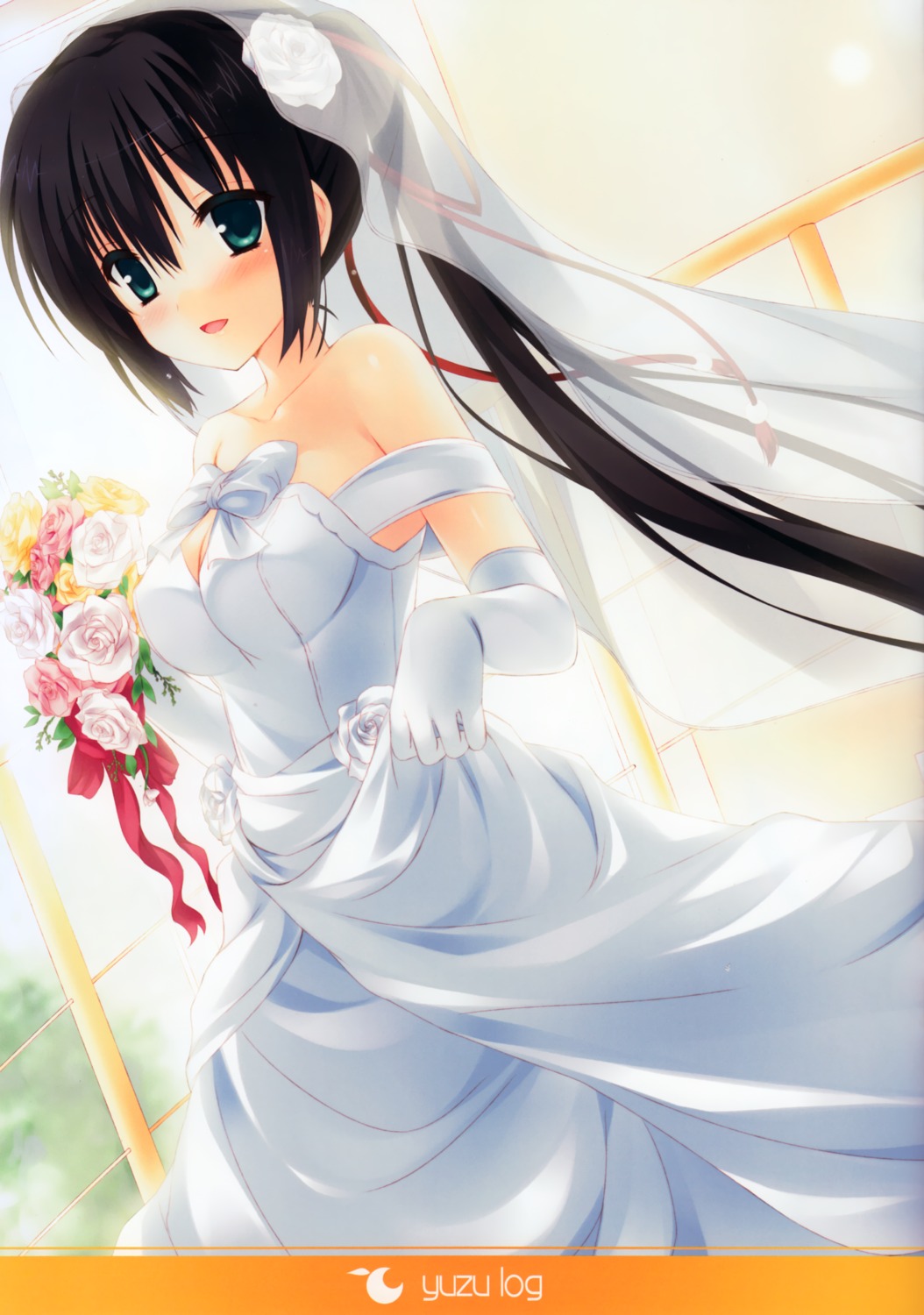 amagiri_yune amairo_islenauts any cleavage dress trueblue wedding_dress