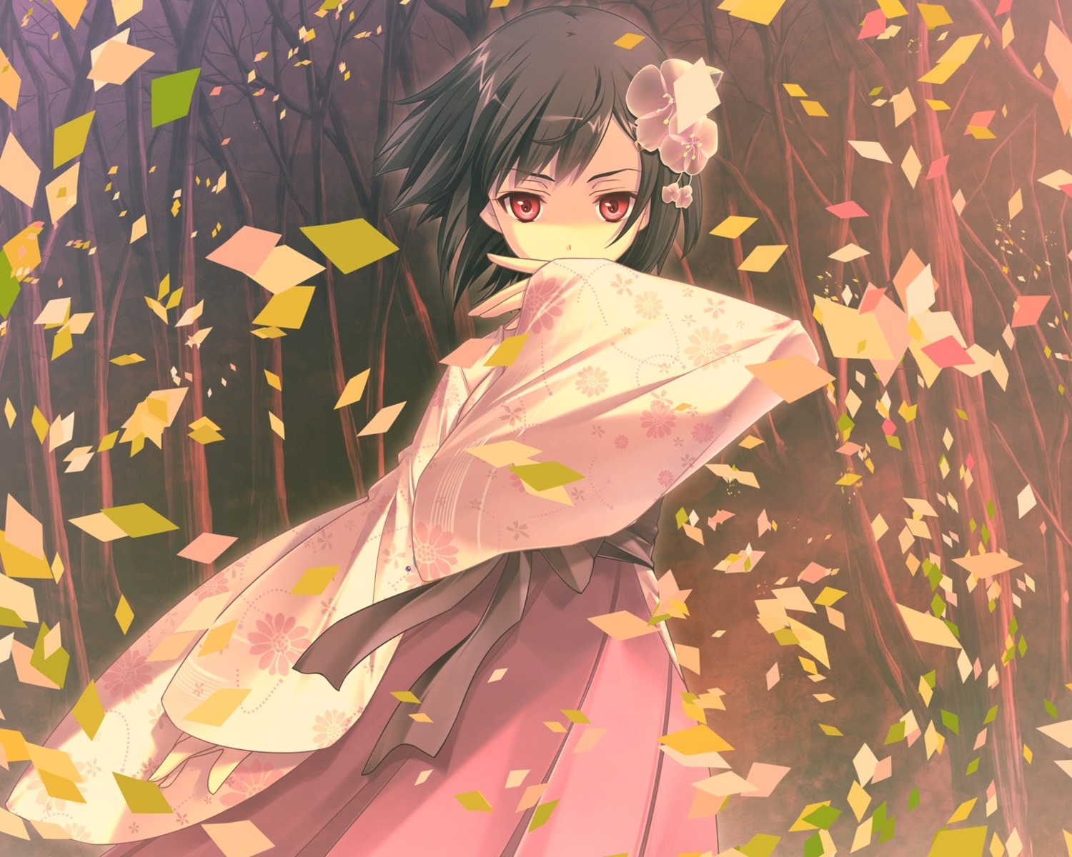 game_cg japanese_clothes kimono kitto_sumiwataru_asa-iro_yori_mo propeller waka yasuyuki