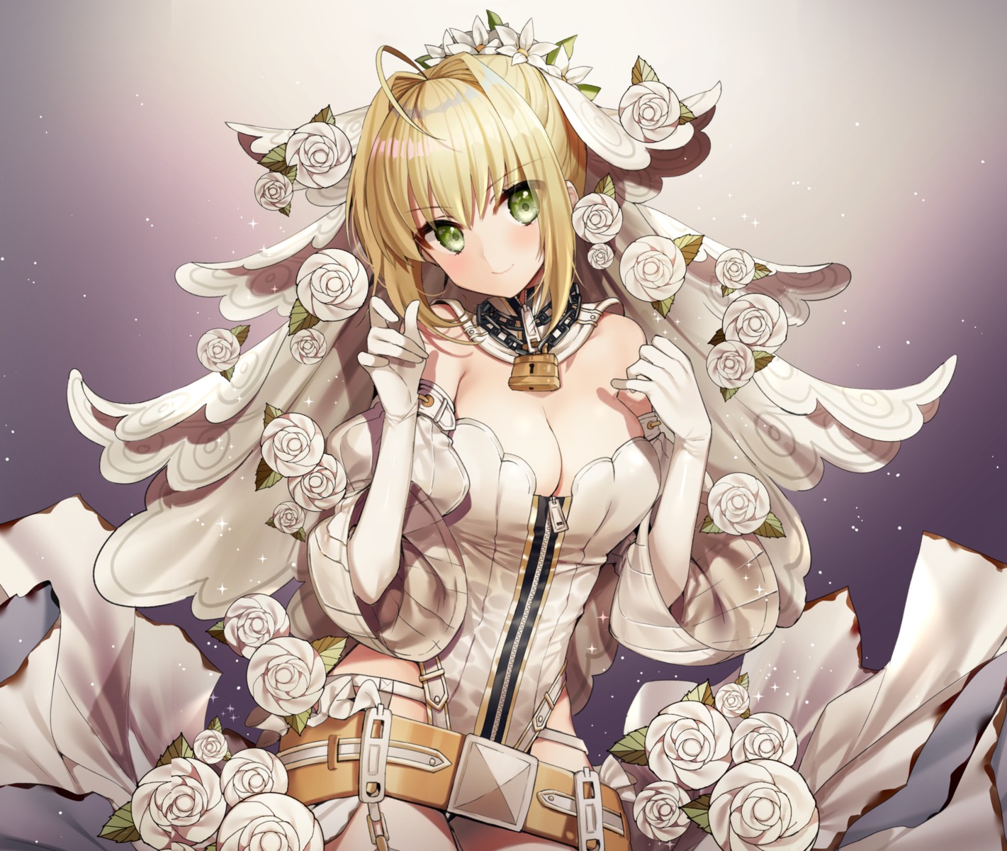 cleavage fate/extra fate/extra_ccc fate/grand_order fate/stay_night gabe_(seelunto) saber saber_bride saber_extra