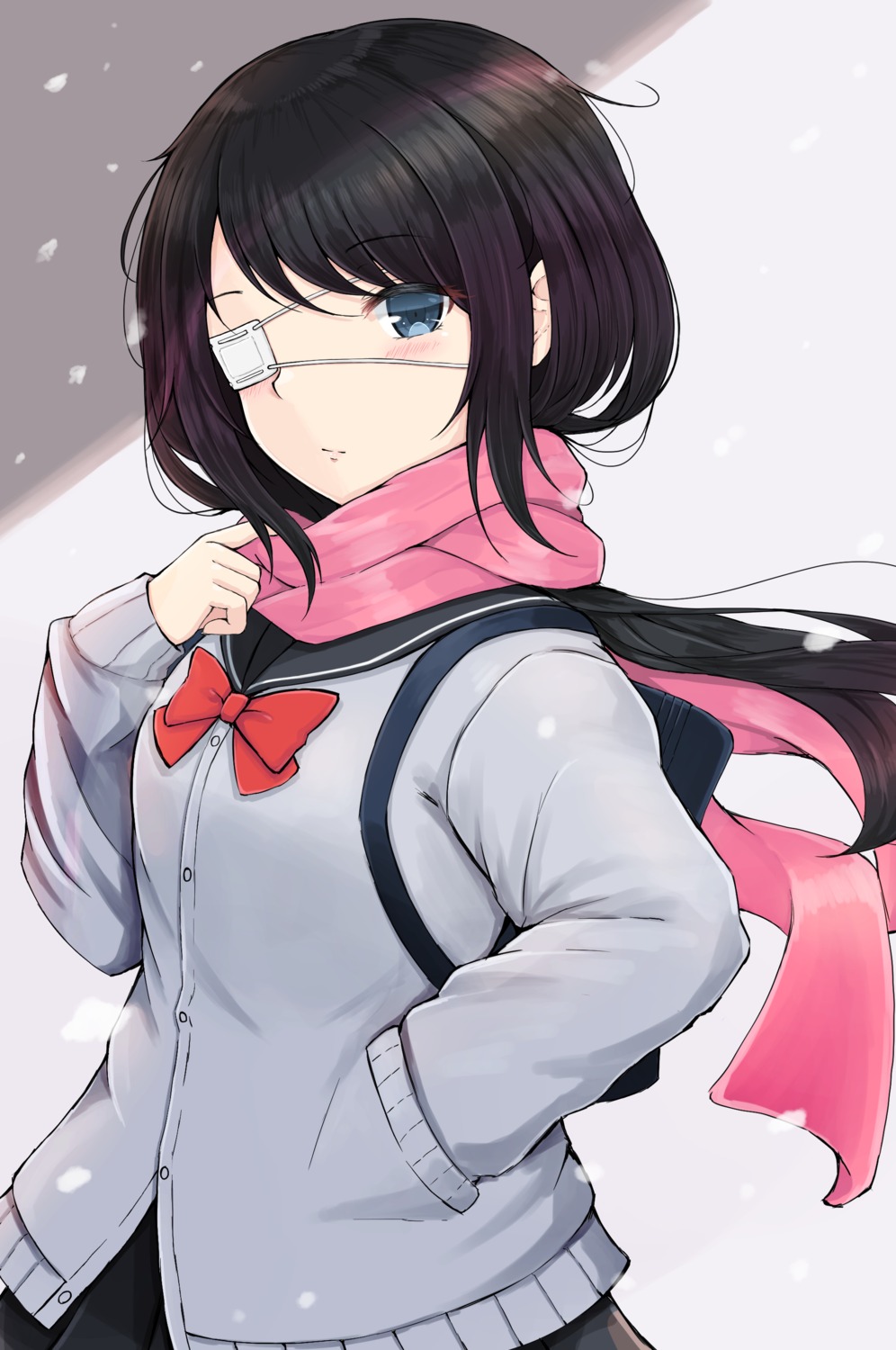 eyepatch seifuku shouju_ling sweater