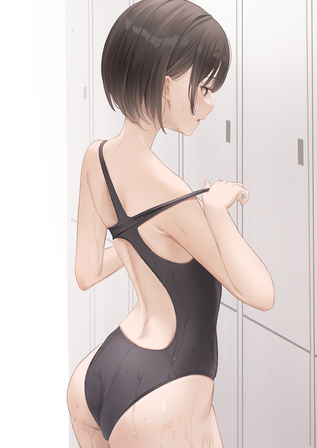 ass fujizarashi swimsuits undressing