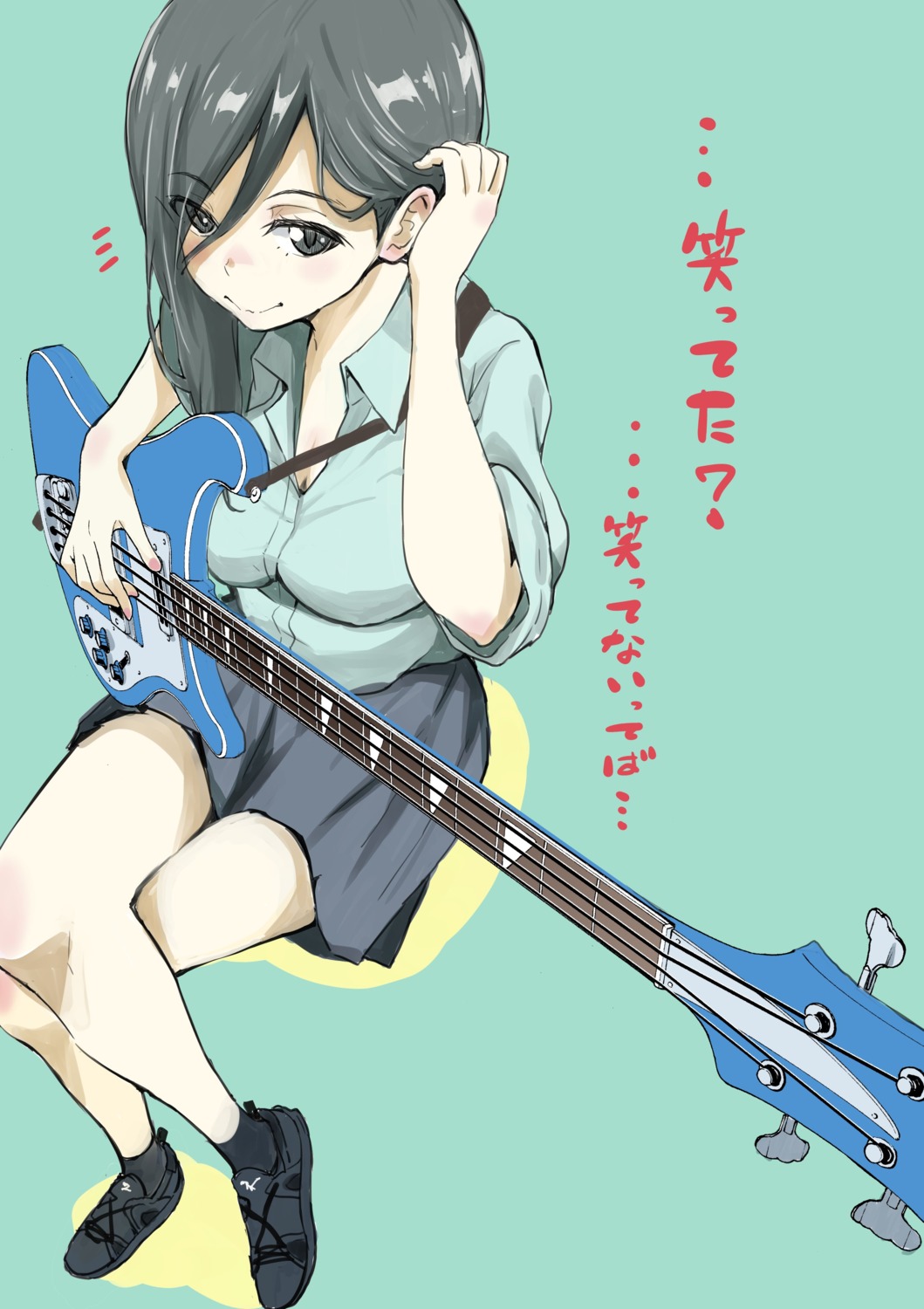 cleavage guitar seifuku takata_koutarou