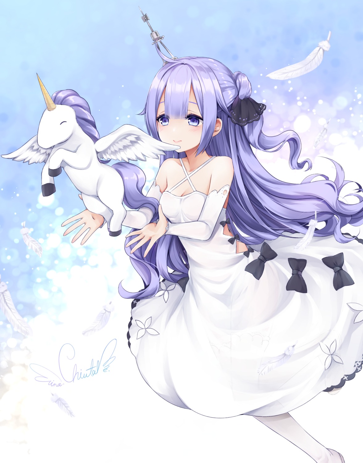 azur_lane chiutake_mina cleavage dress unicorn_(azur_lane)