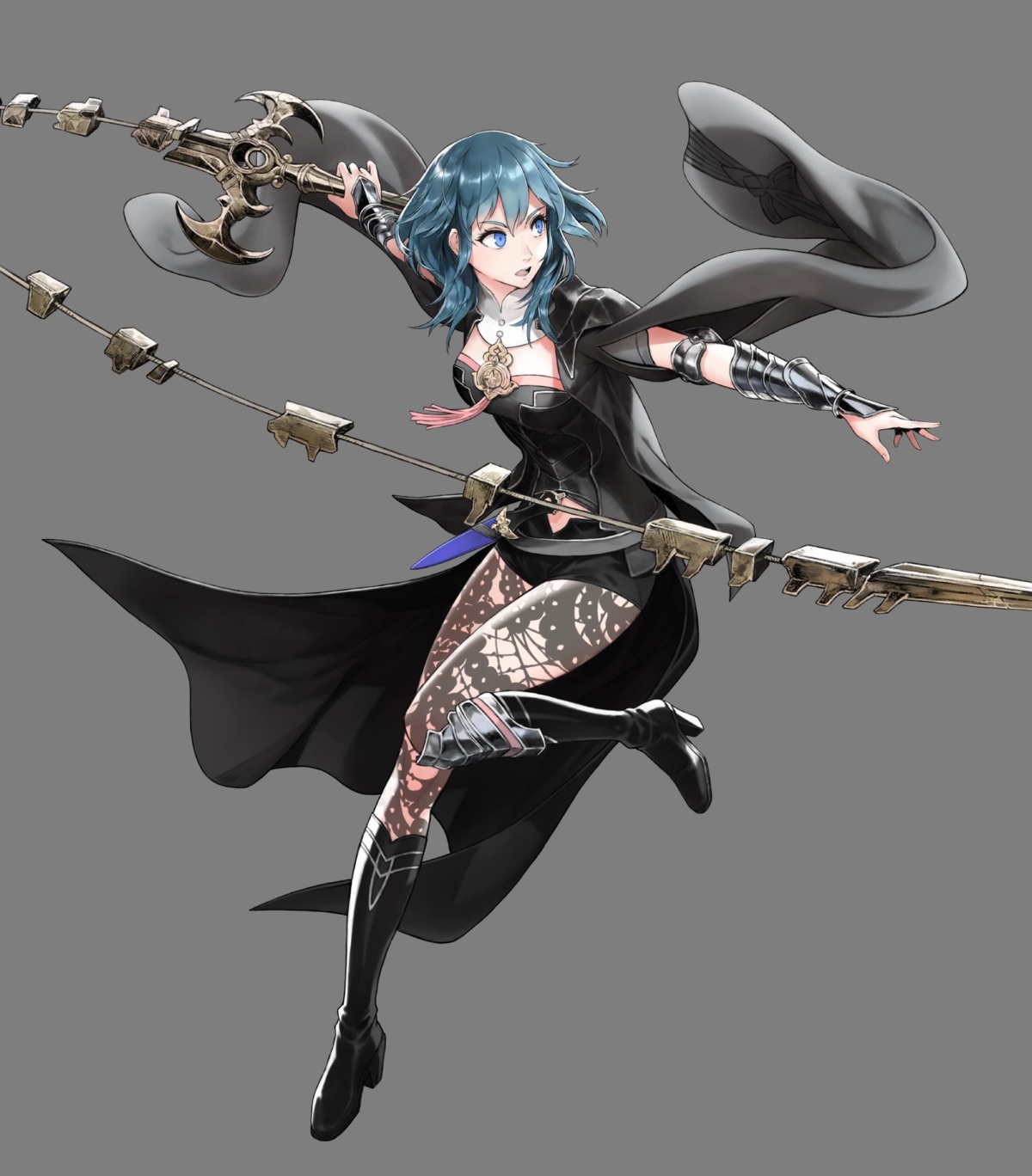 armor byleth_(fire_emblem) fire_emblem fire_emblem_heroes fire_emblem_three_houses heels hirooka_masaki nintendo pantyhose weapon