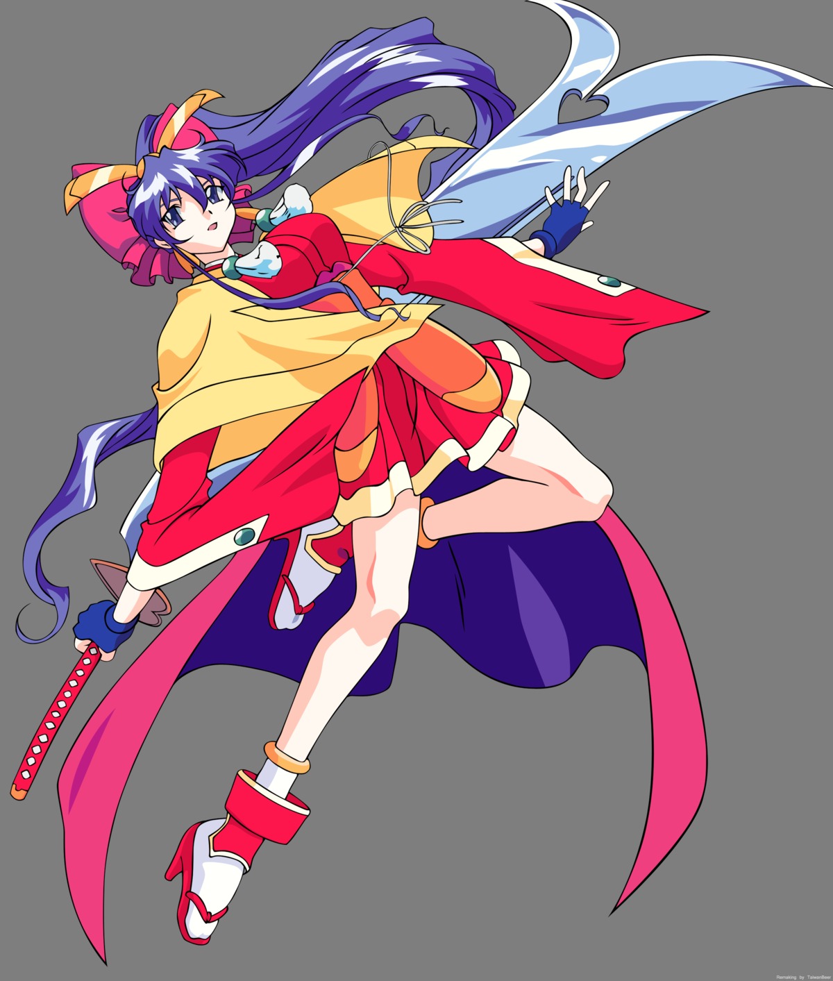 dancing_blade momohime transparent_png vector_trace watermark