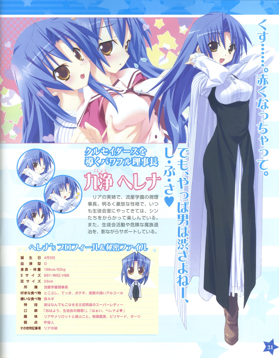 breast_grab chibi dress kannagi_rei kujou_herena kujou_ria profile_page seifuku twinkle_crusaders yuri