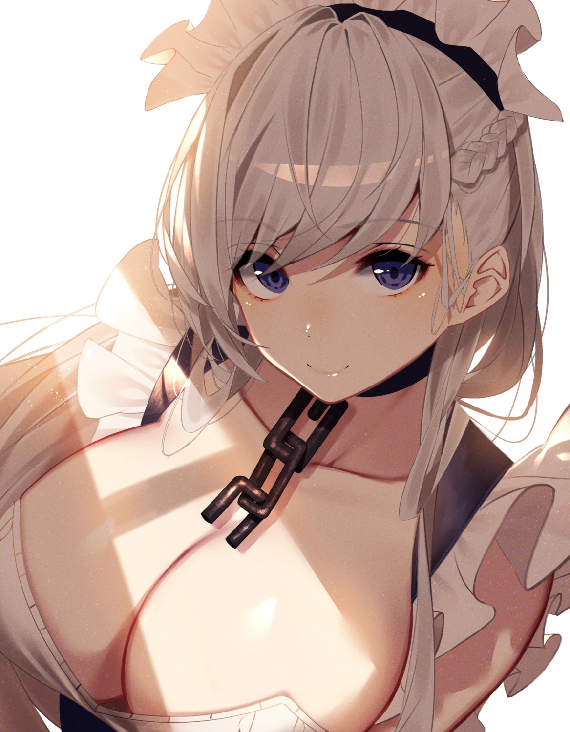 azur_lane belfast_(azur_lane) cleavage kisui maid